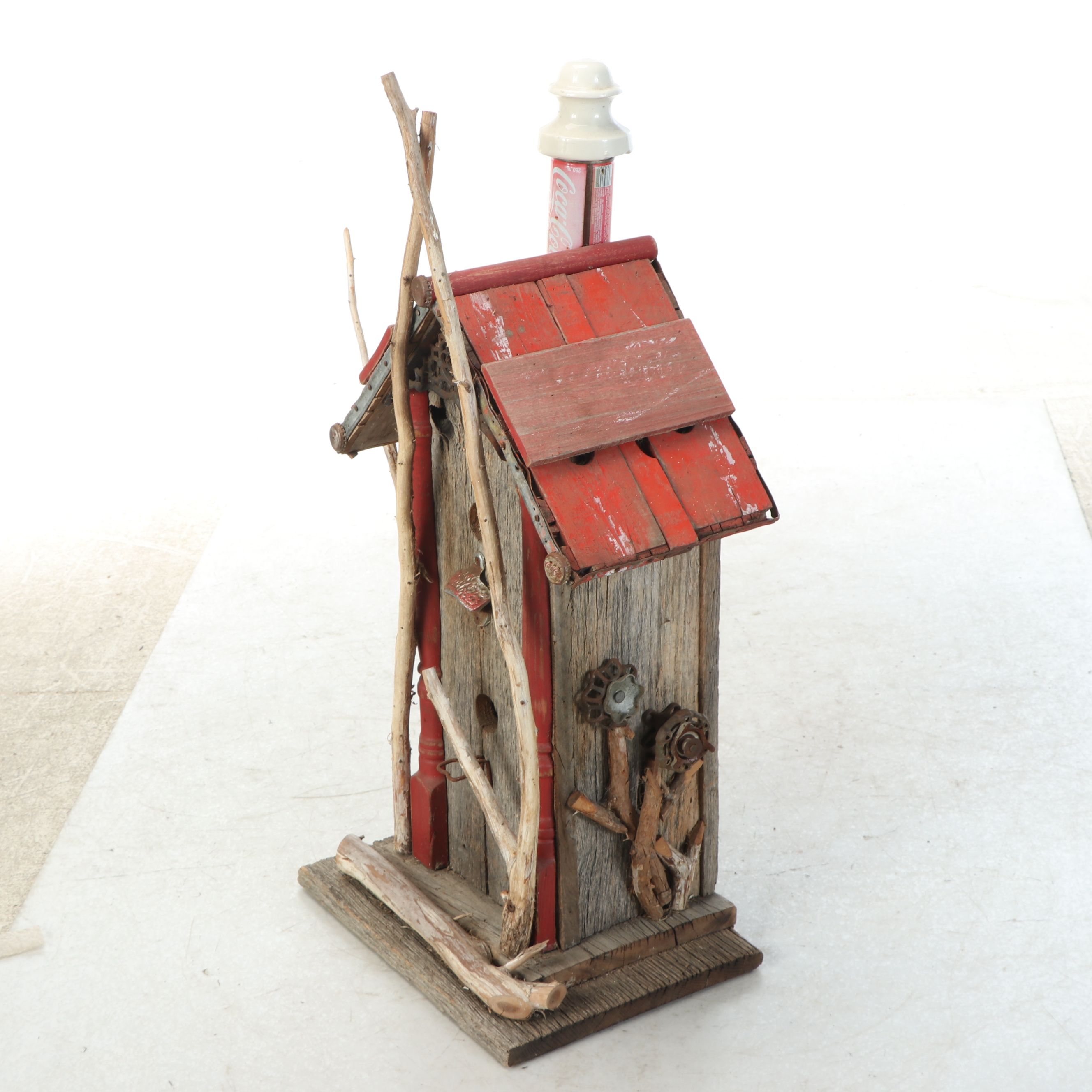 Handcrafted Steven Guenther Coca-Cola Crate Folk Art Bird House