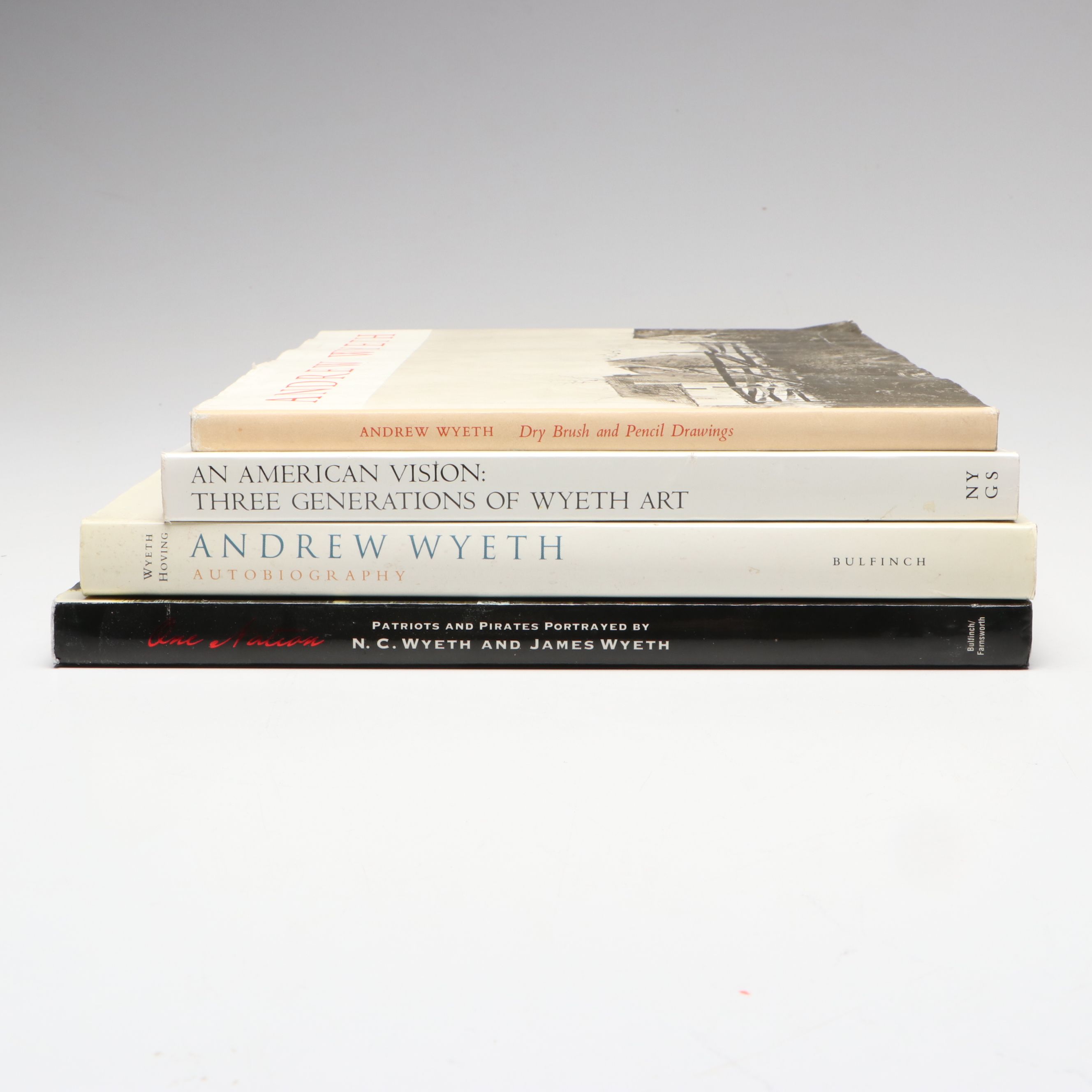First Edition "Andrew Wyeth Autobiography" with More Wyeth Family Art Books