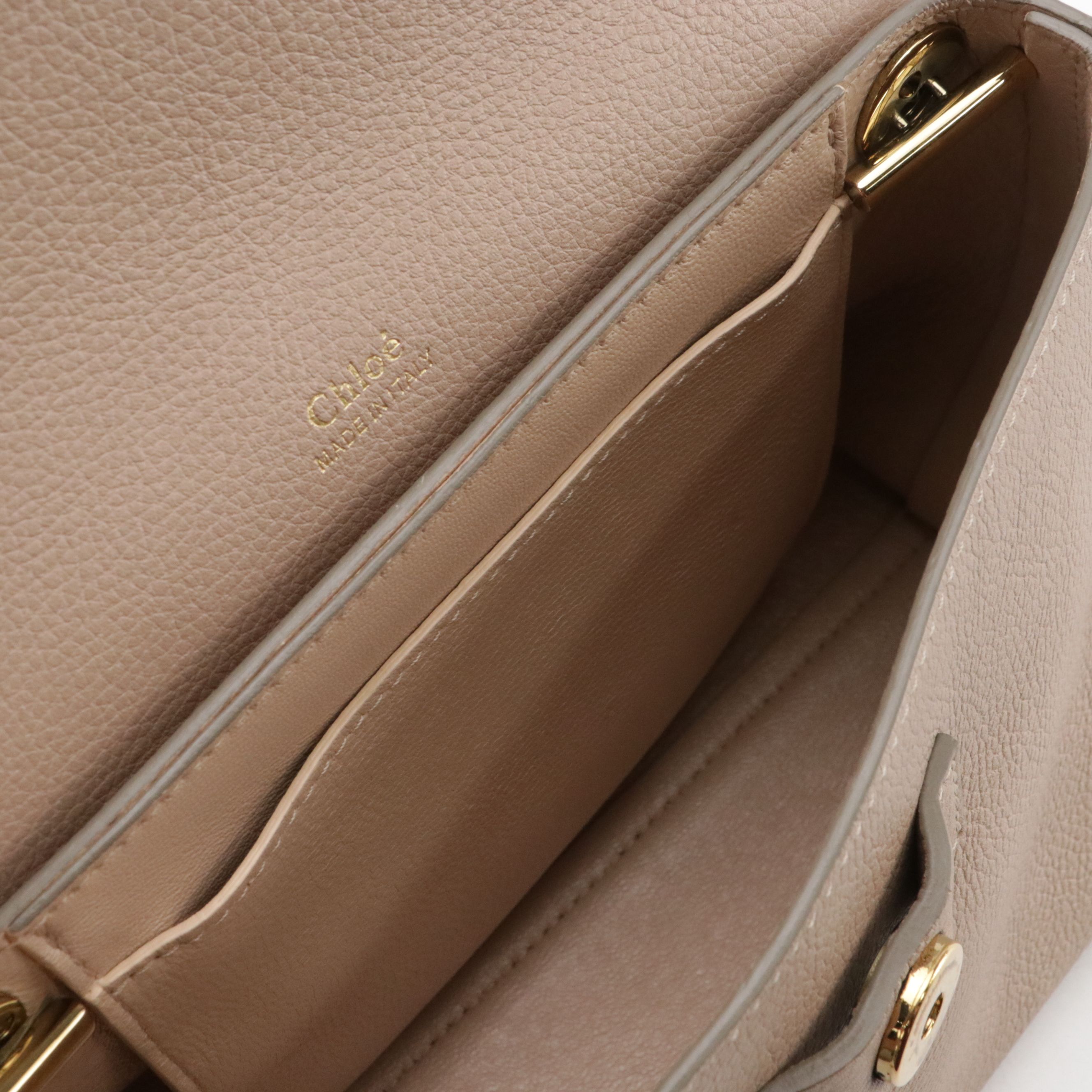 Chloé Clare Crossbody Bag in Tricolor Brown Calfskin Leather