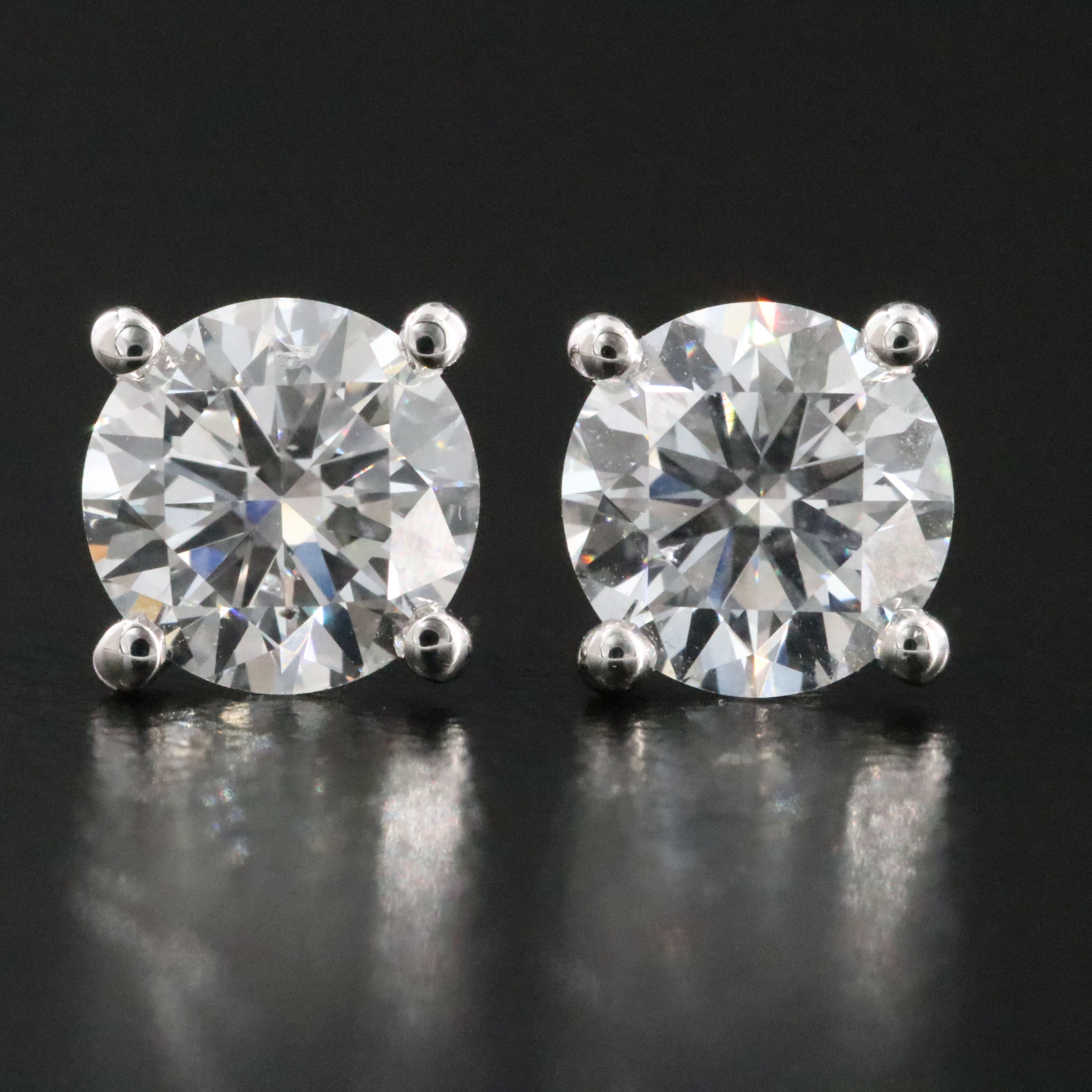 14K 1.90 CTW Lab Grown Diamond Stud Earrings
