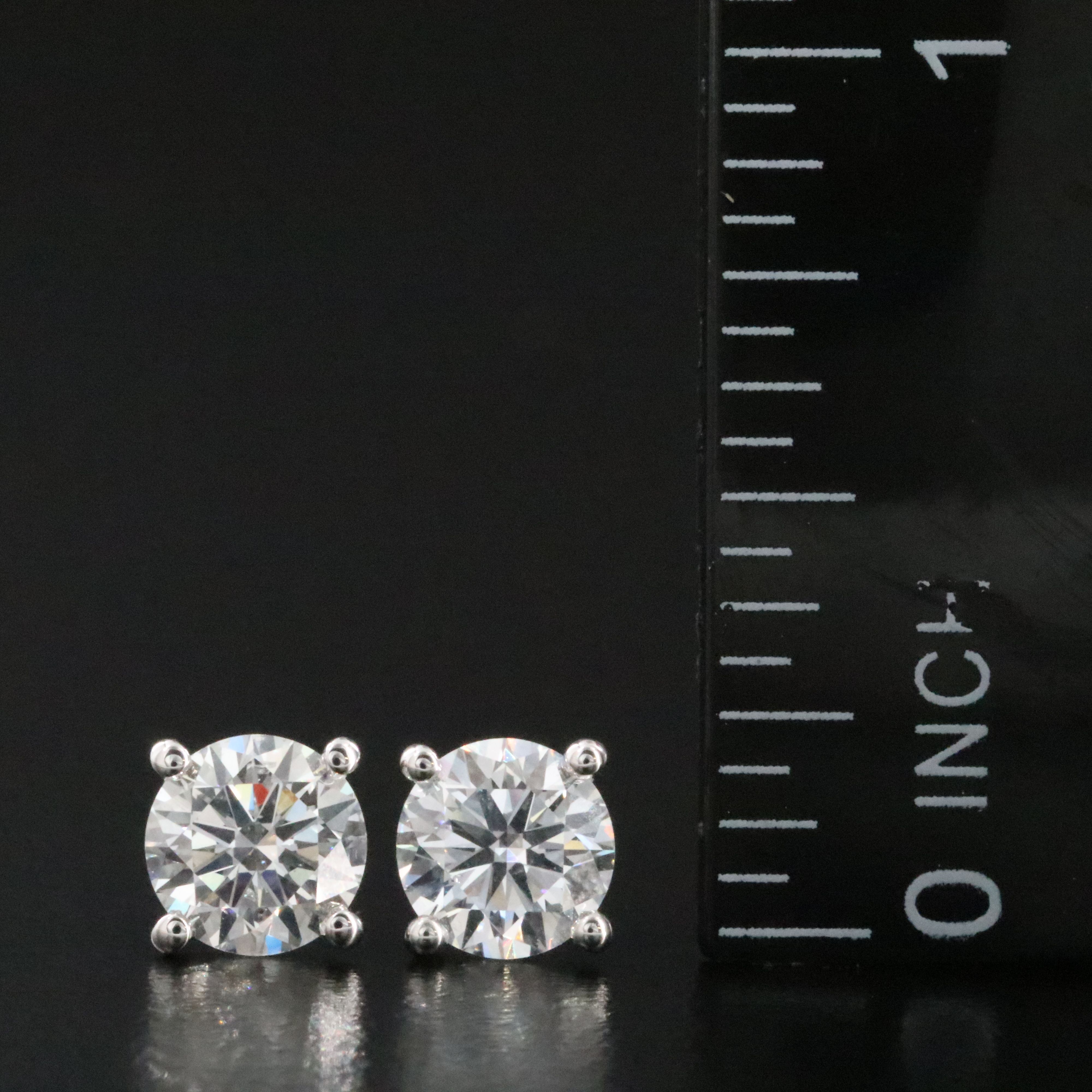 14K 1.90 CTW Lab Grown Diamond Stud Earrings