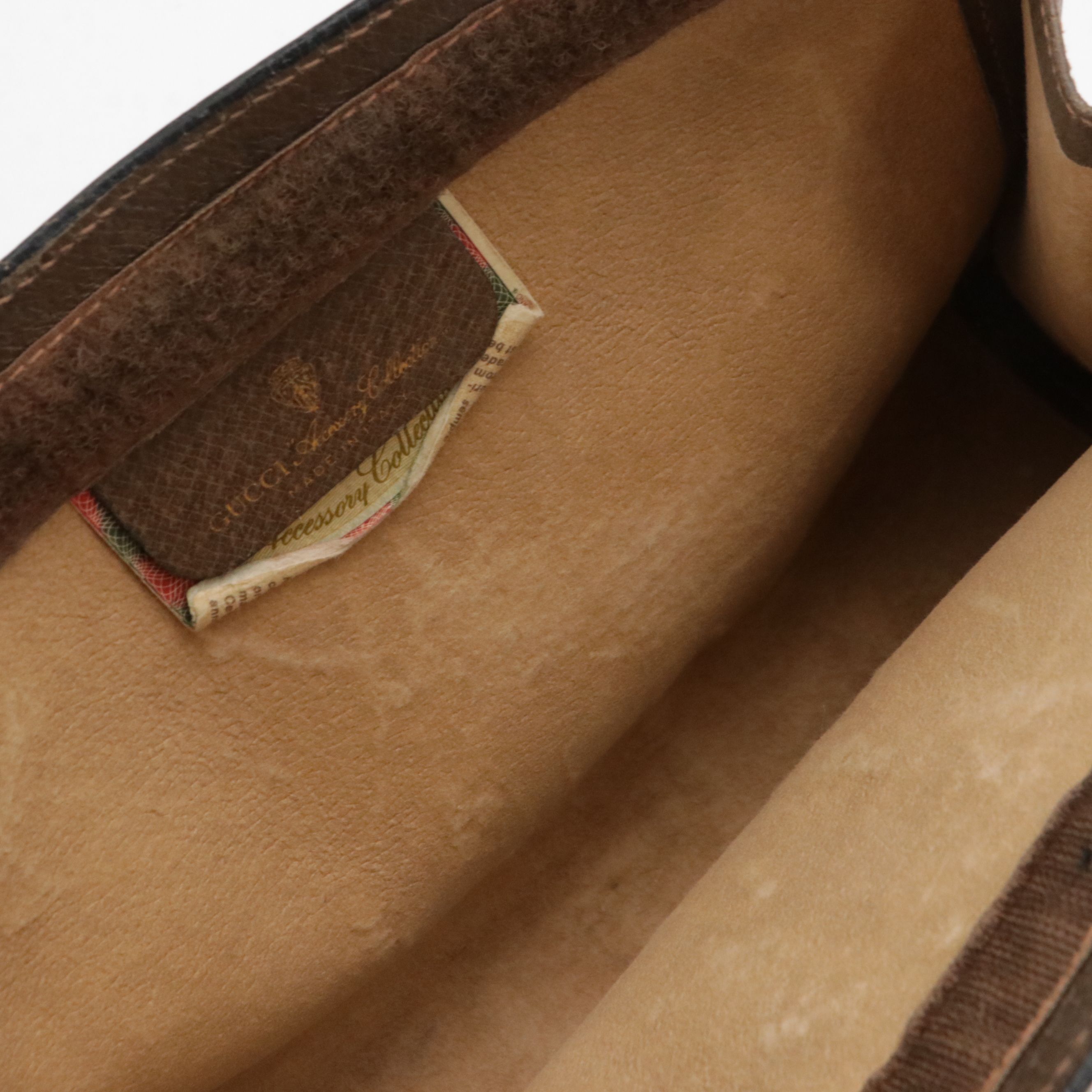 Gucci Accessory Collection GG Spreme Canvas, Web Stripe, and Leather Clutch