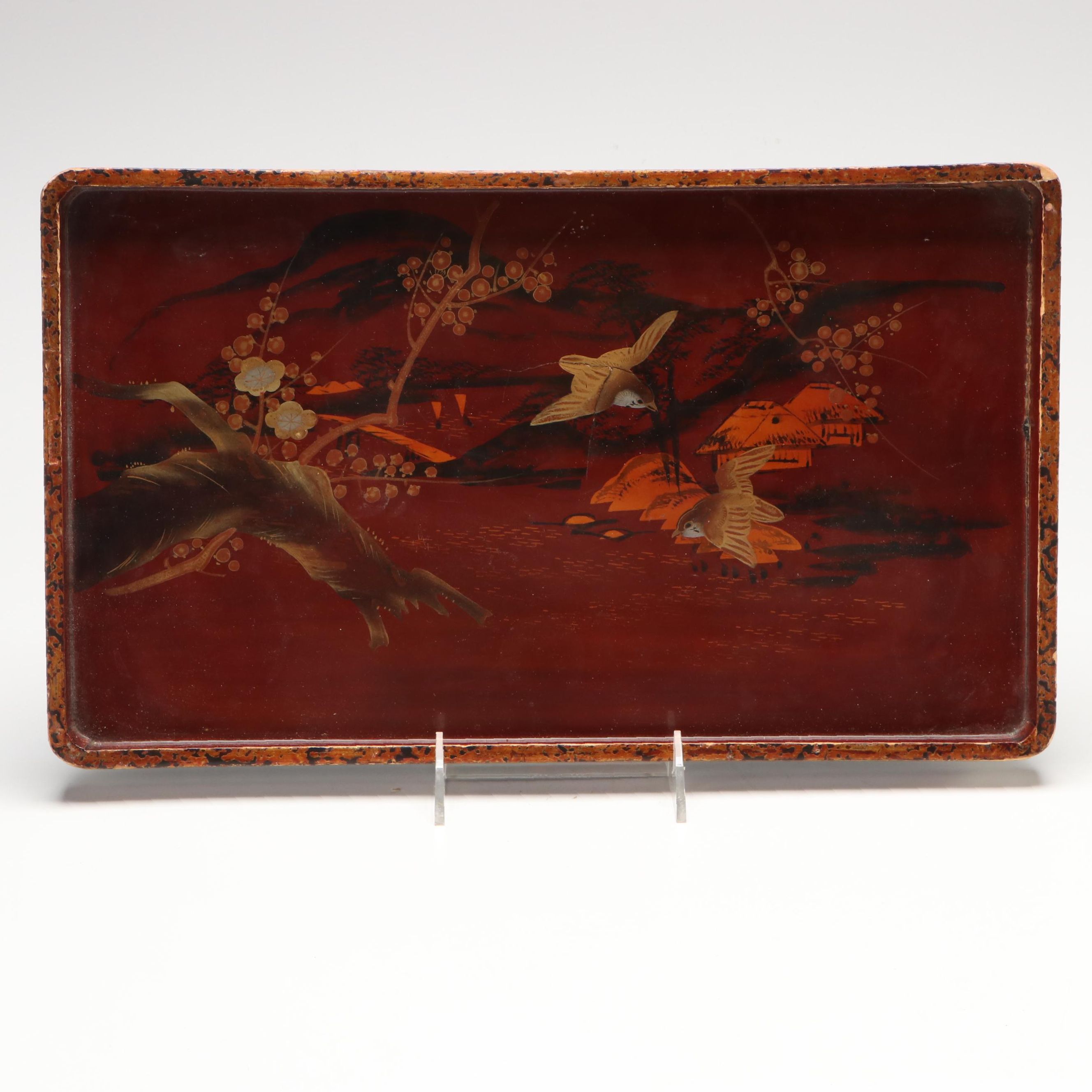 Japanese Lacquered Tray, Mid to Late 20th Century