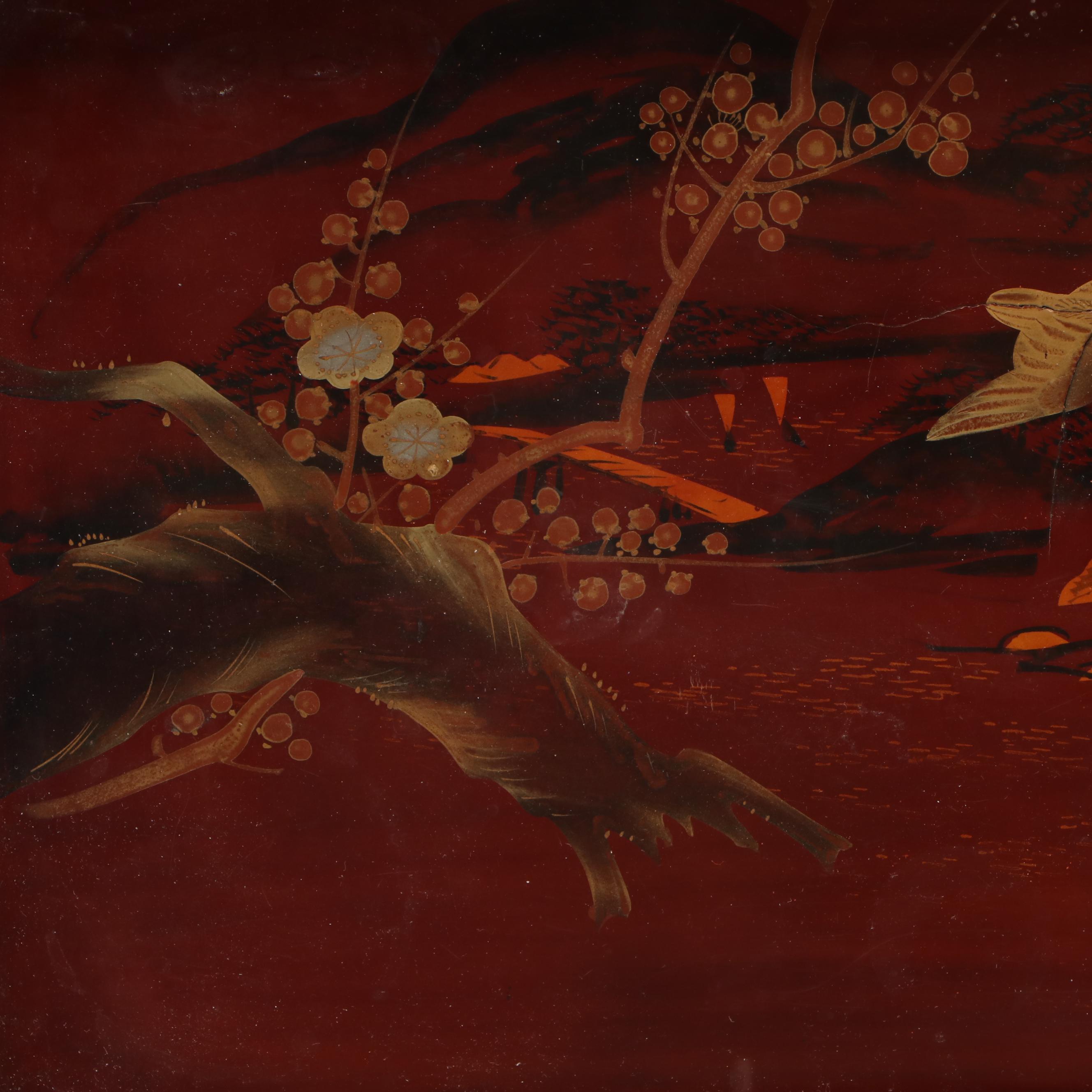 Japanese Lacquered Tray, Mid to Late 20th Century