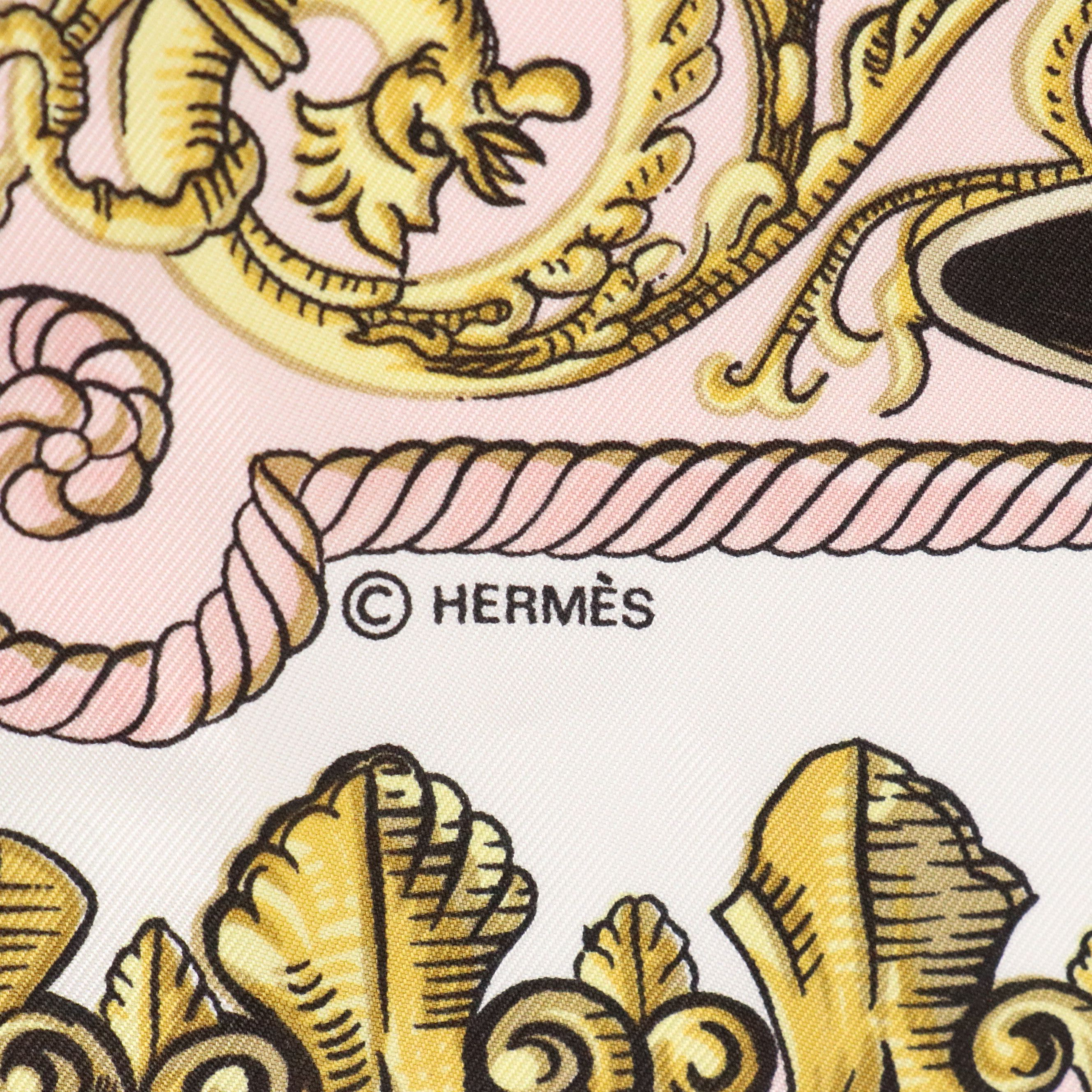 Hermès "Ludovicus Magnus" Silk Twill Scarf 90