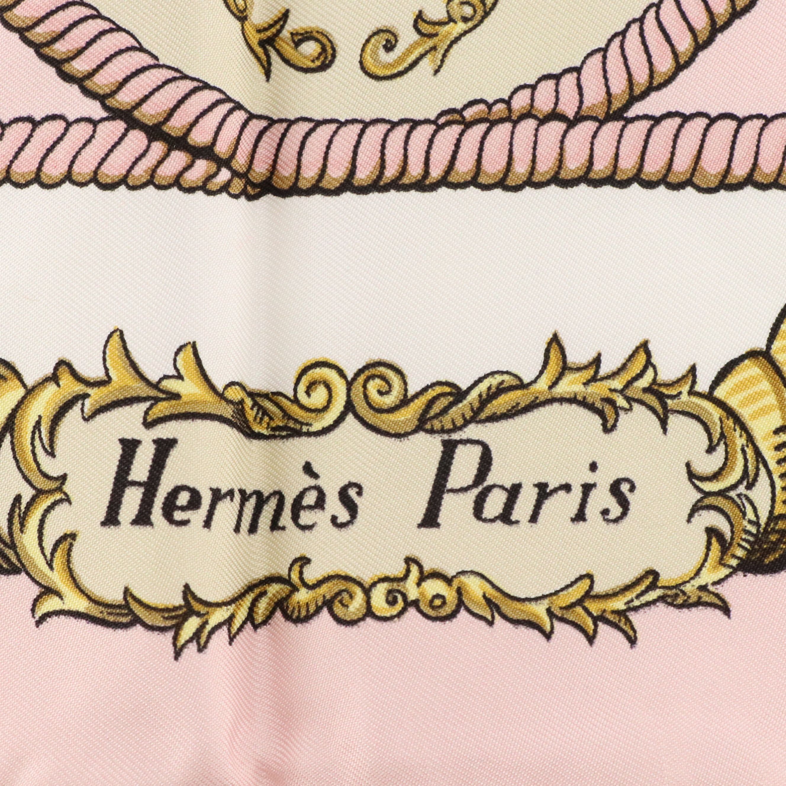 Hermès "Ludovicus Magnus" Silk Twill Scarf 90