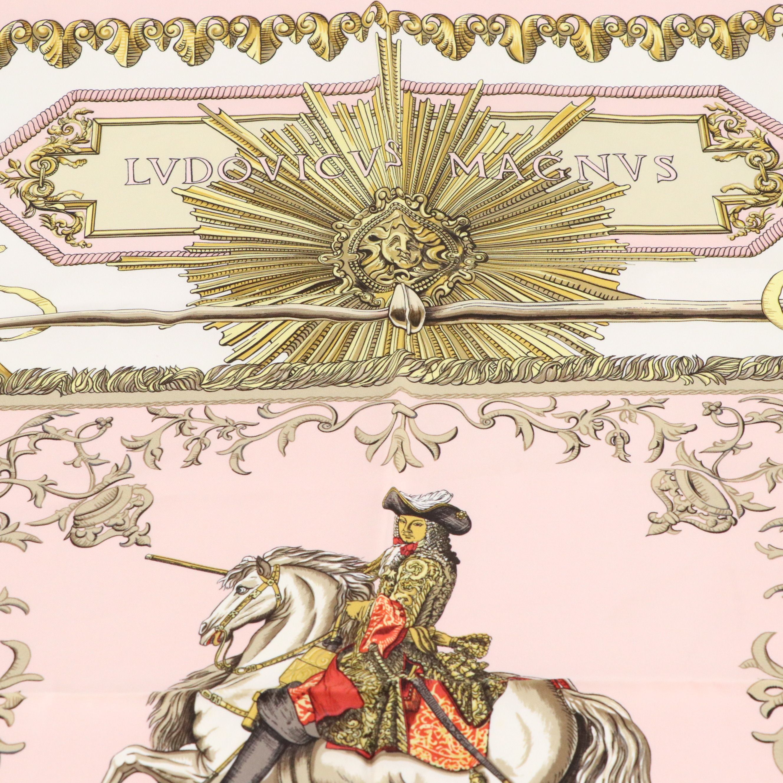 Hermès "Ludovicus Magnus" Silk Twill Scarf 90