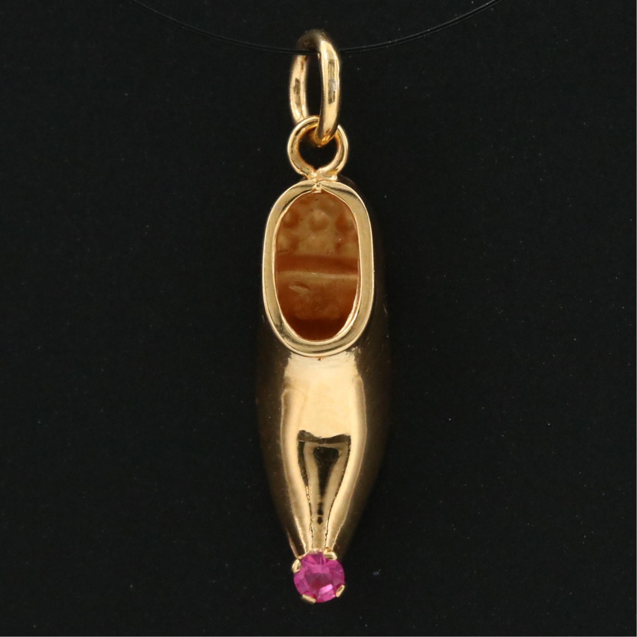 18K Ruby Shoe Charm