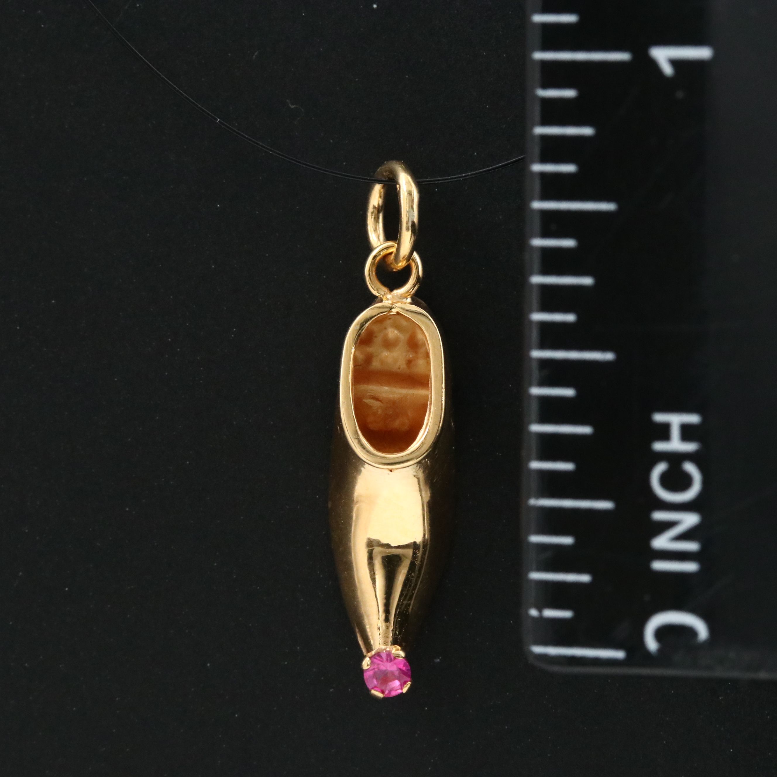 18K Ruby Shoe Charm