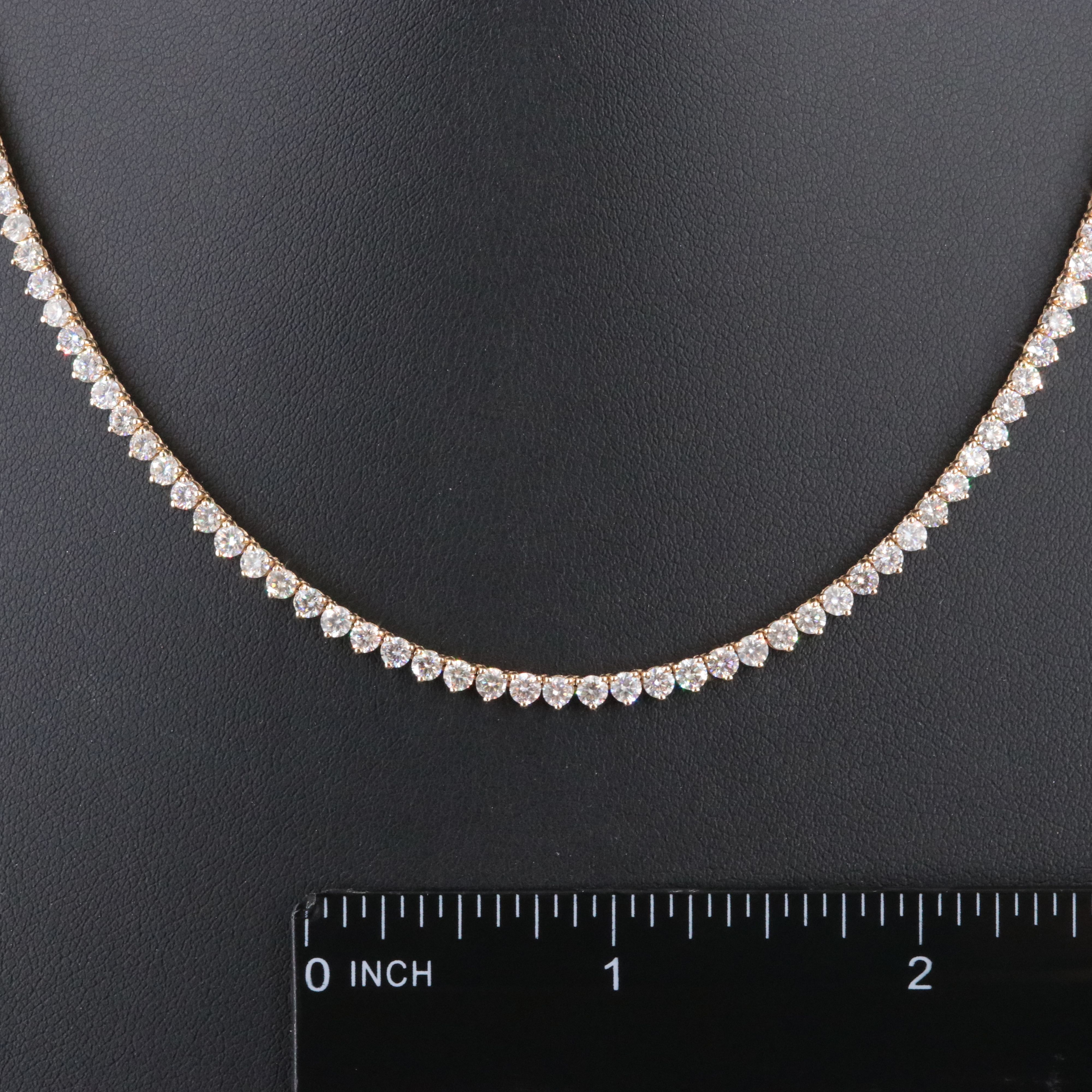 14K 10.01 CTW Diamond Rivière Necklace with IGI Jewelry Report