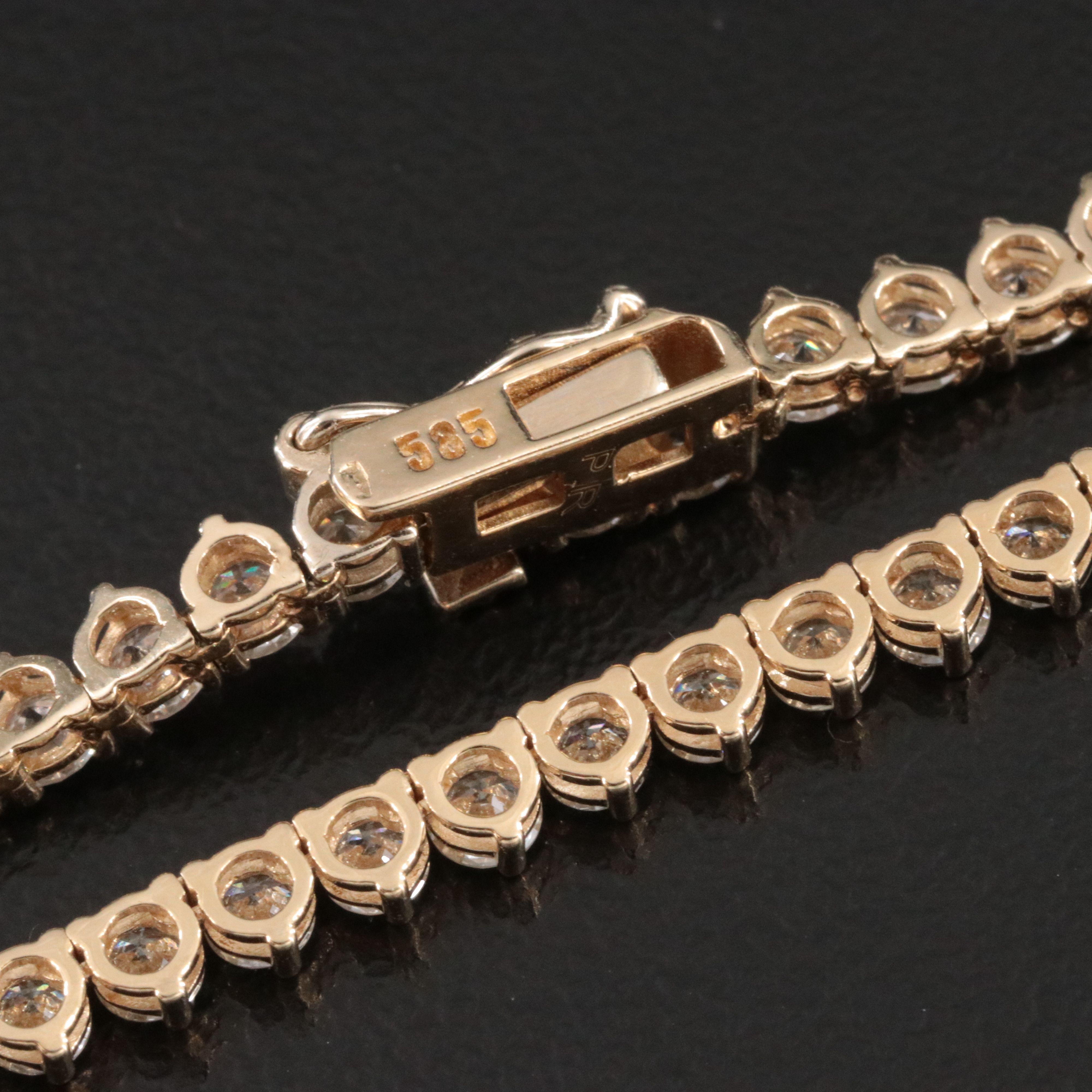 14K 10.01 CTW Diamond Rivière Necklace with IGI Jewelry Report
