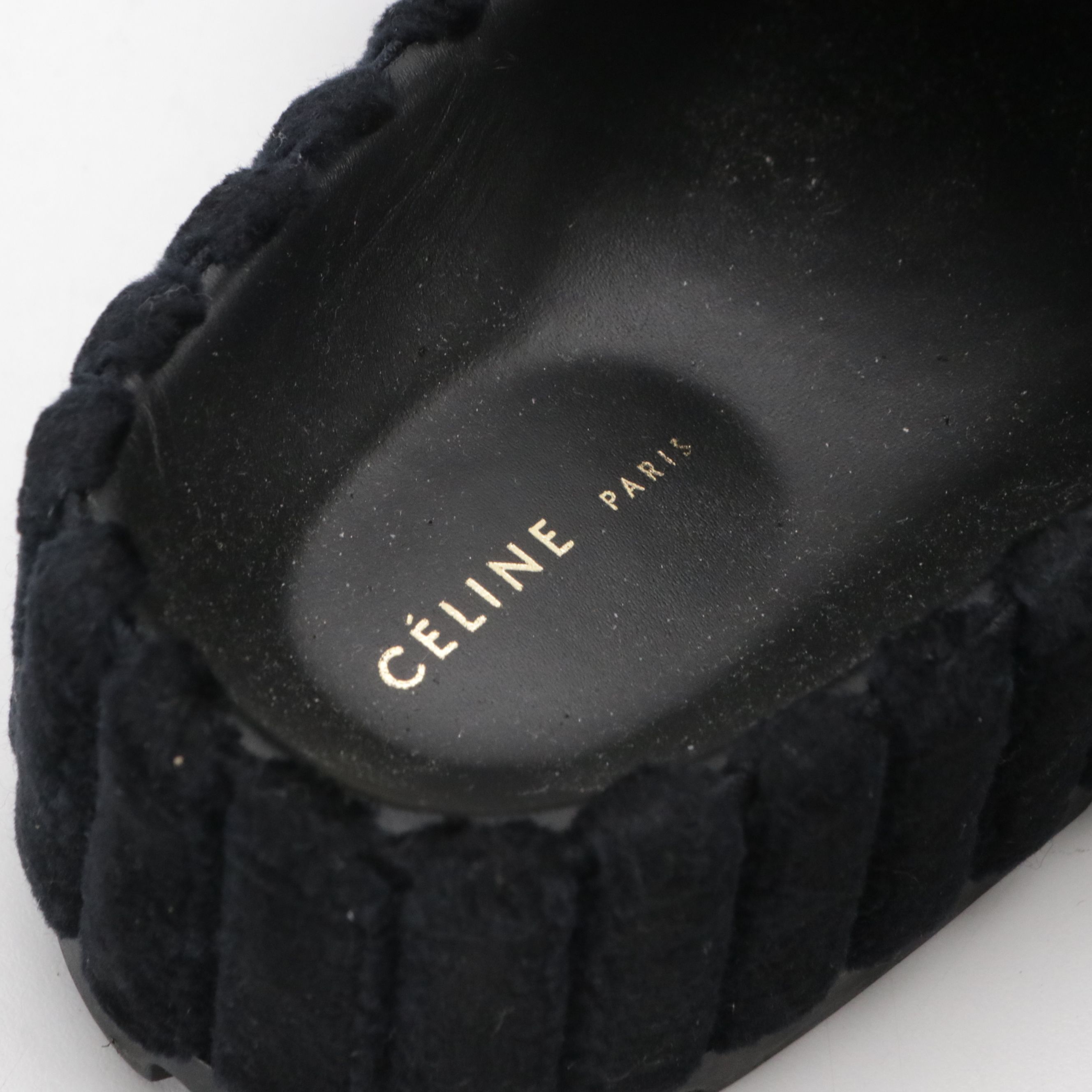 Céline Ribbed Velvet Sandals