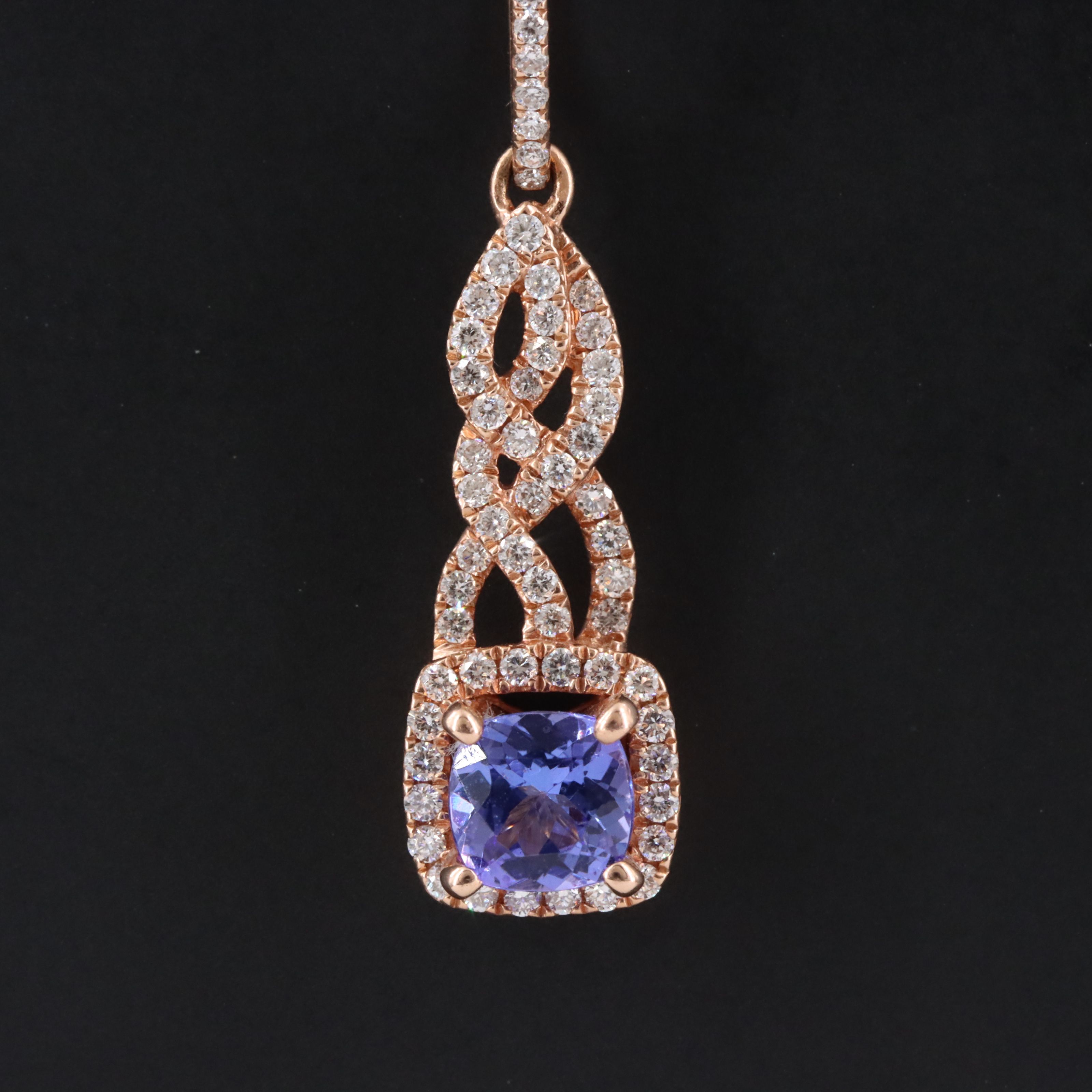 Le Vian 14K Rose Gold Tanzanite and Diamond Pendant Necklace