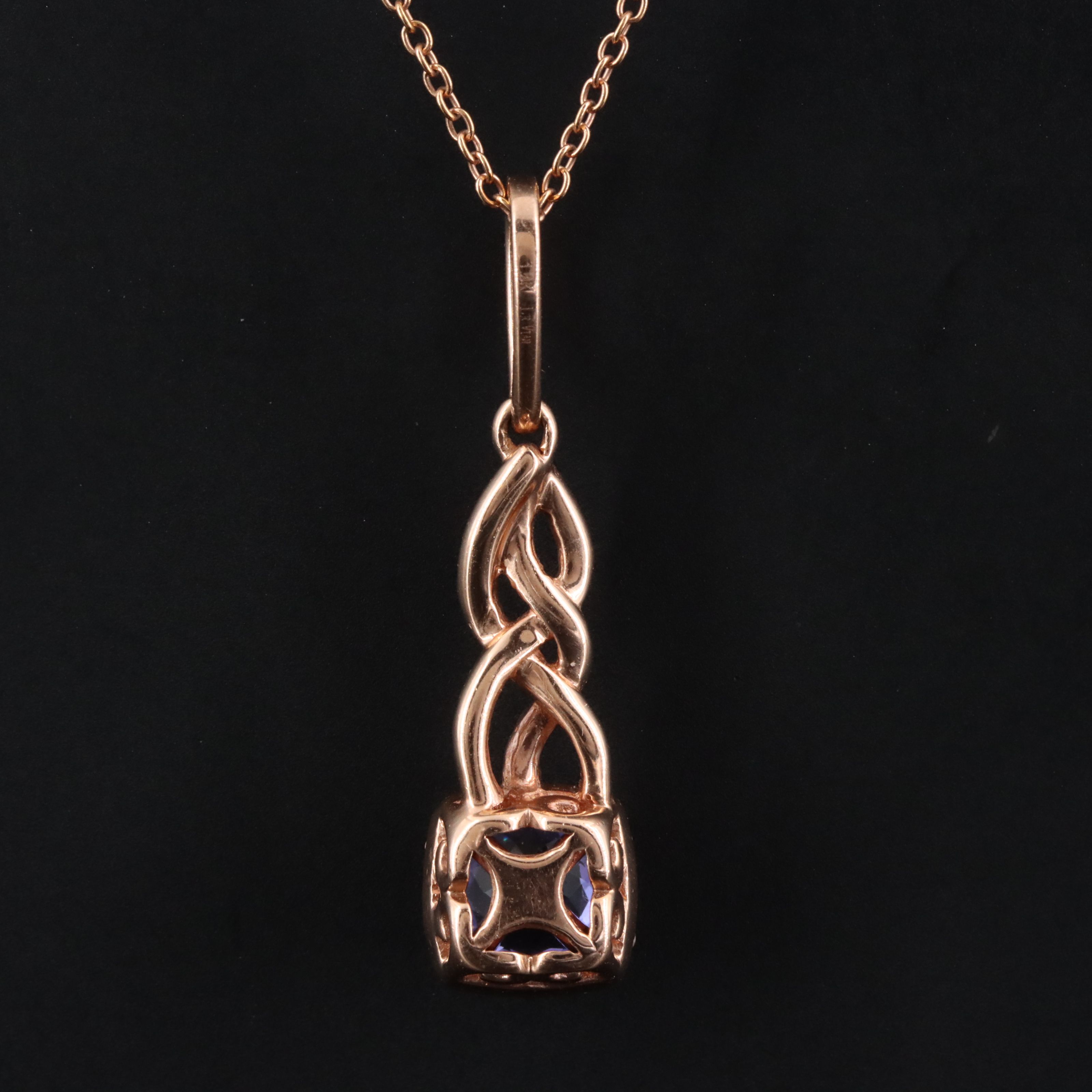 Le Vian 14K Rose Gold Tanzanite and Diamond Pendant Necklace