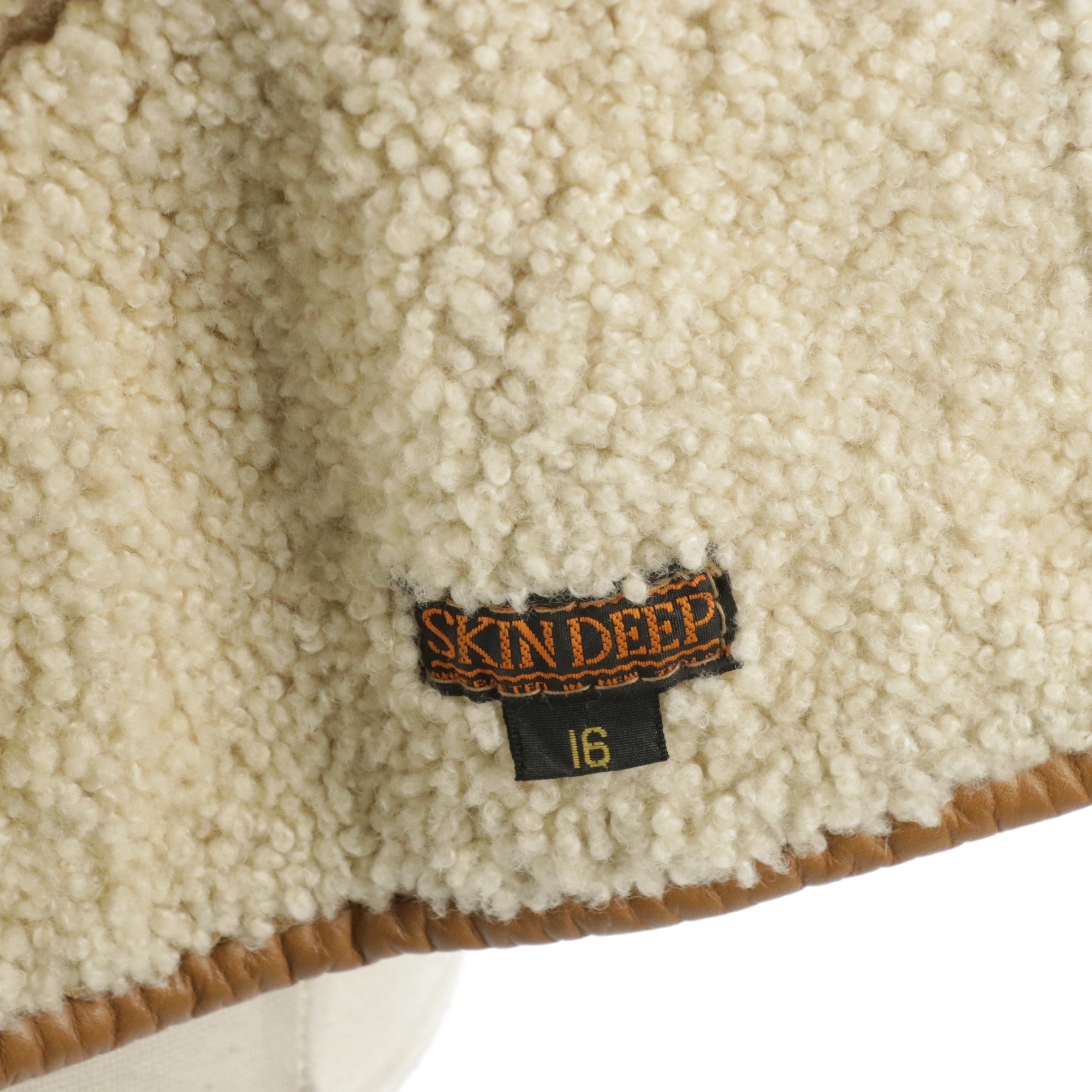 Chosen Sheared Rabbit, Leather and Ribbed Knit Zip Vest with Shearling Zip Vest