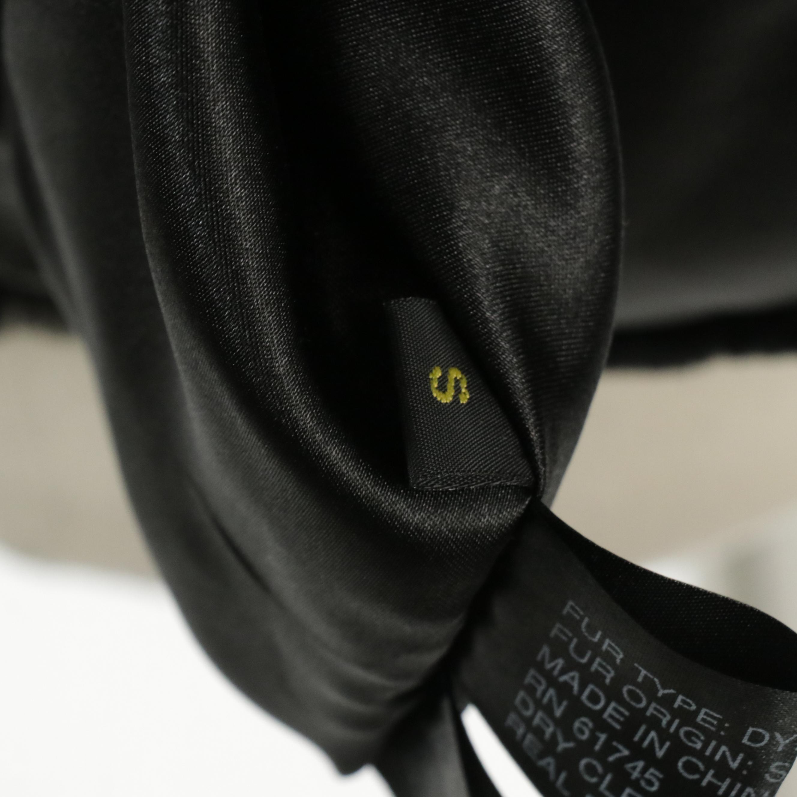 Chosen Sheared Rabbit, Leather and Ribbed Knit Zip Vest with Shearling Zip Vest