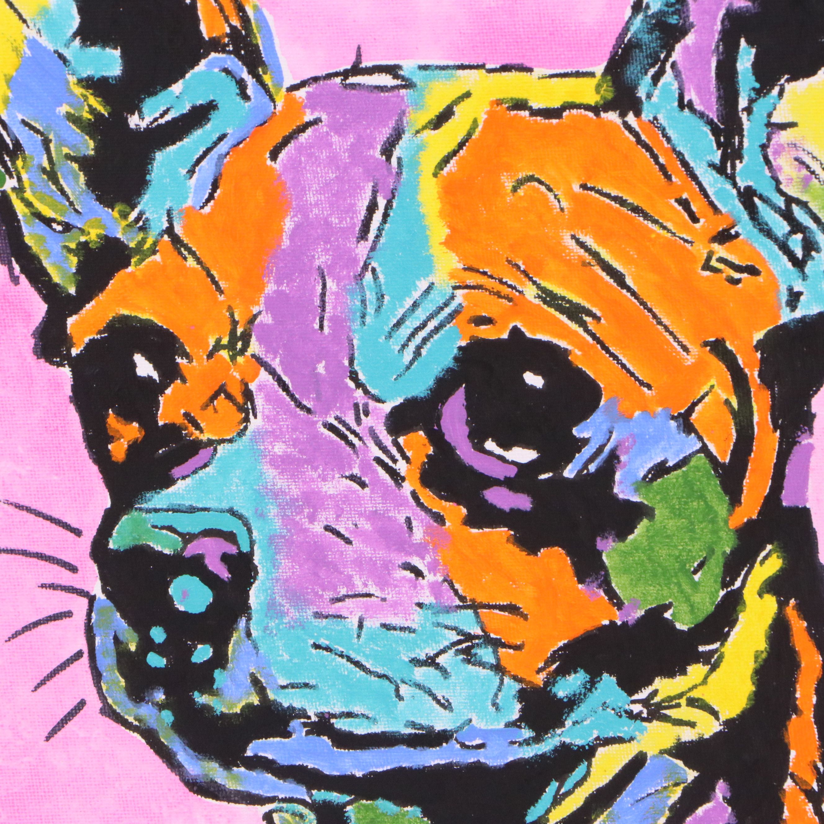 deSanto Chihuahua Portrait Acrylic Painting, 2026