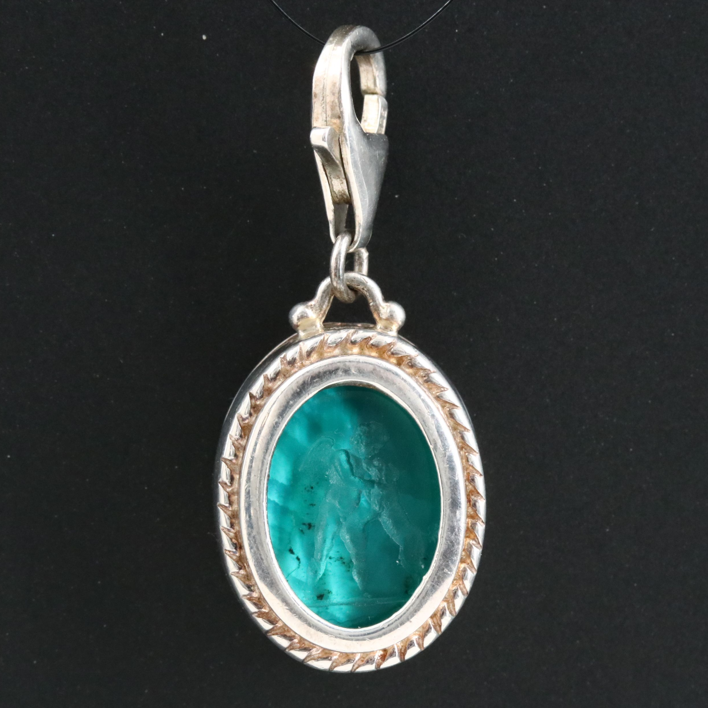 Tagliamonte Sterling Eros and Dog Intaglio Charm Pendant