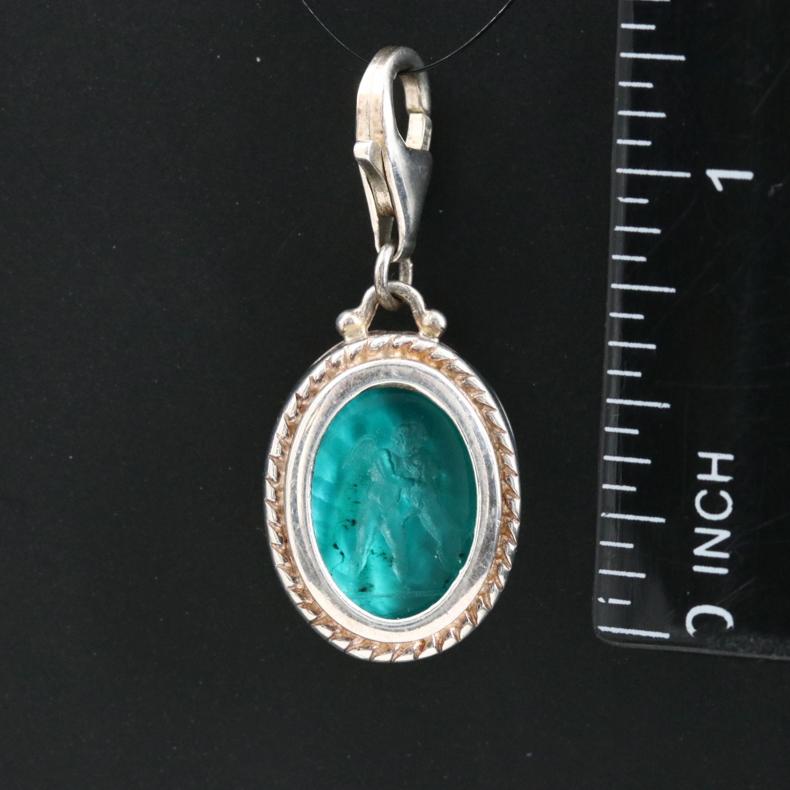 Tagliamonte Sterling Eros and Dog Intaglio Charm Pendant