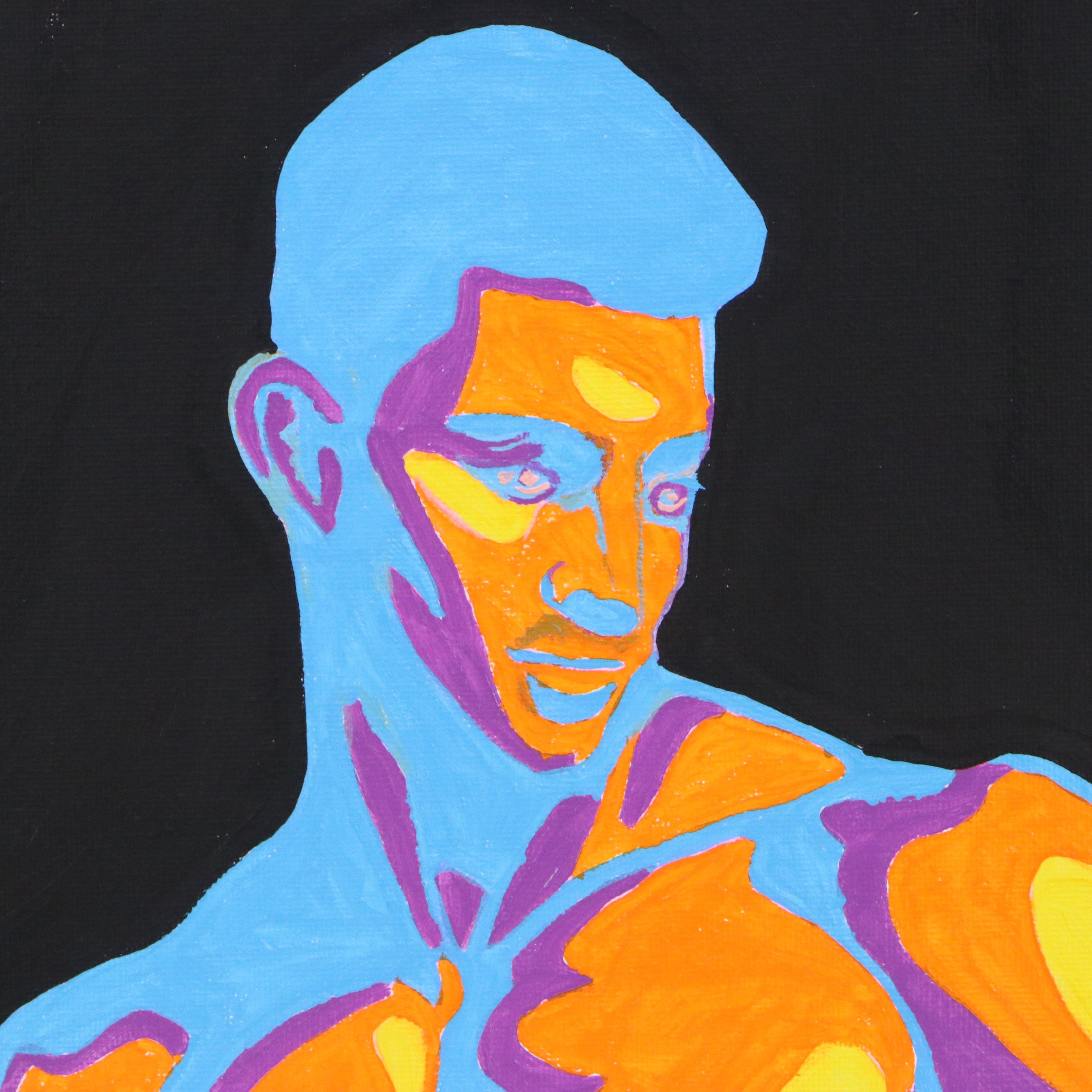 deSanto Male Nude Acrylic Painting, 2026