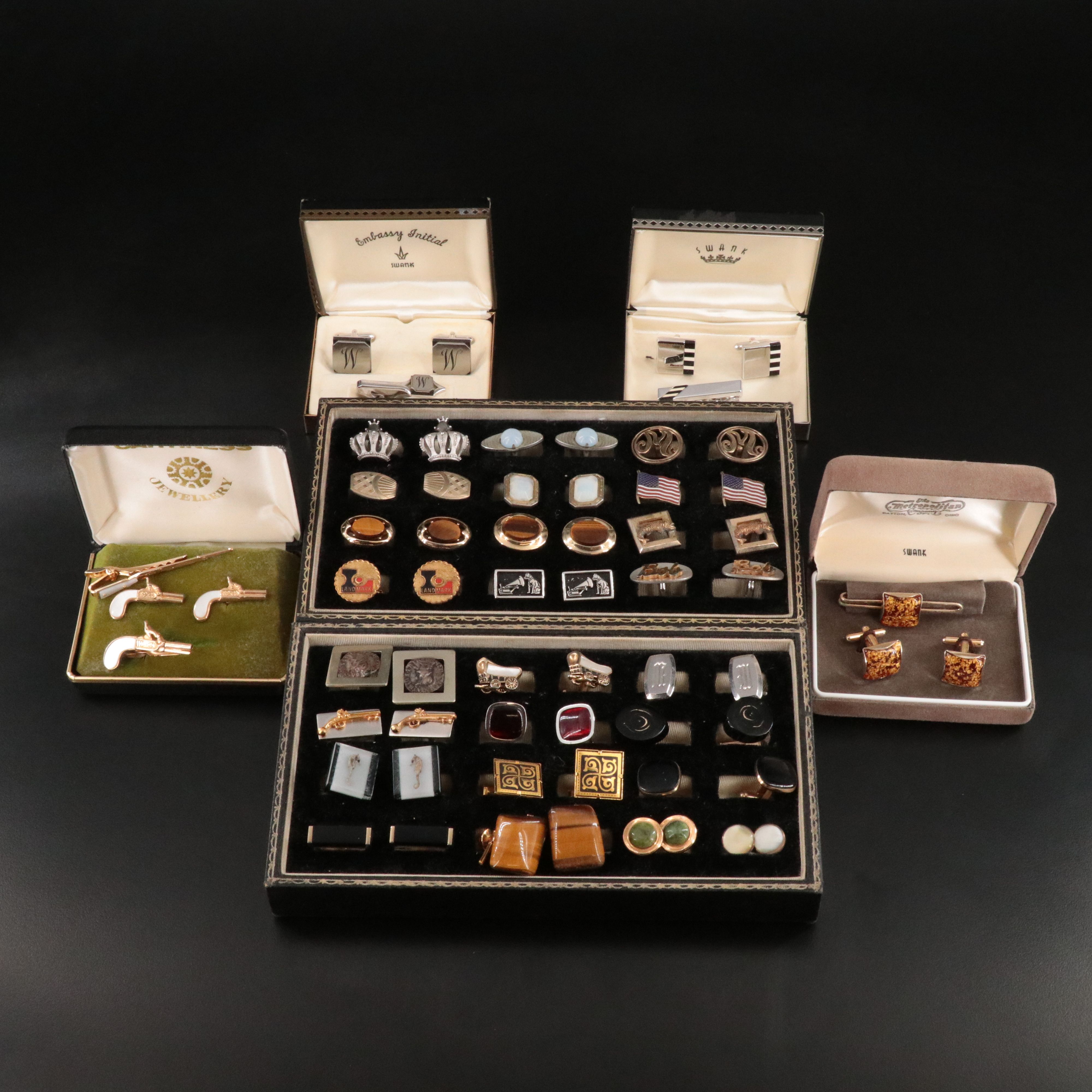 Black Coral, Tiger's Eye and Mother-of-Pearl Featured in Cufflink Collection