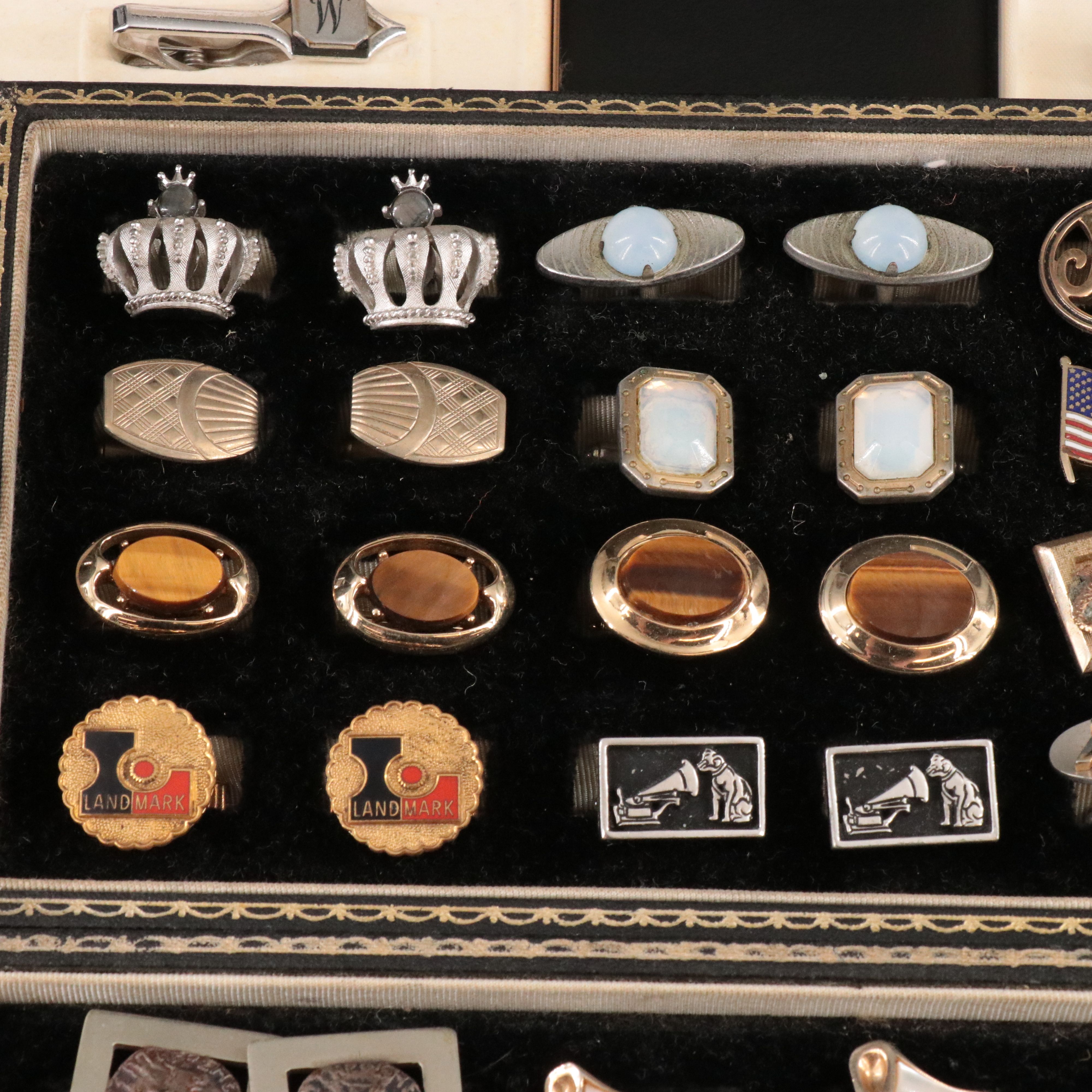 Black Coral, Tiger's Eye and Mother-of-Pearl Featured in Cufflink Collection