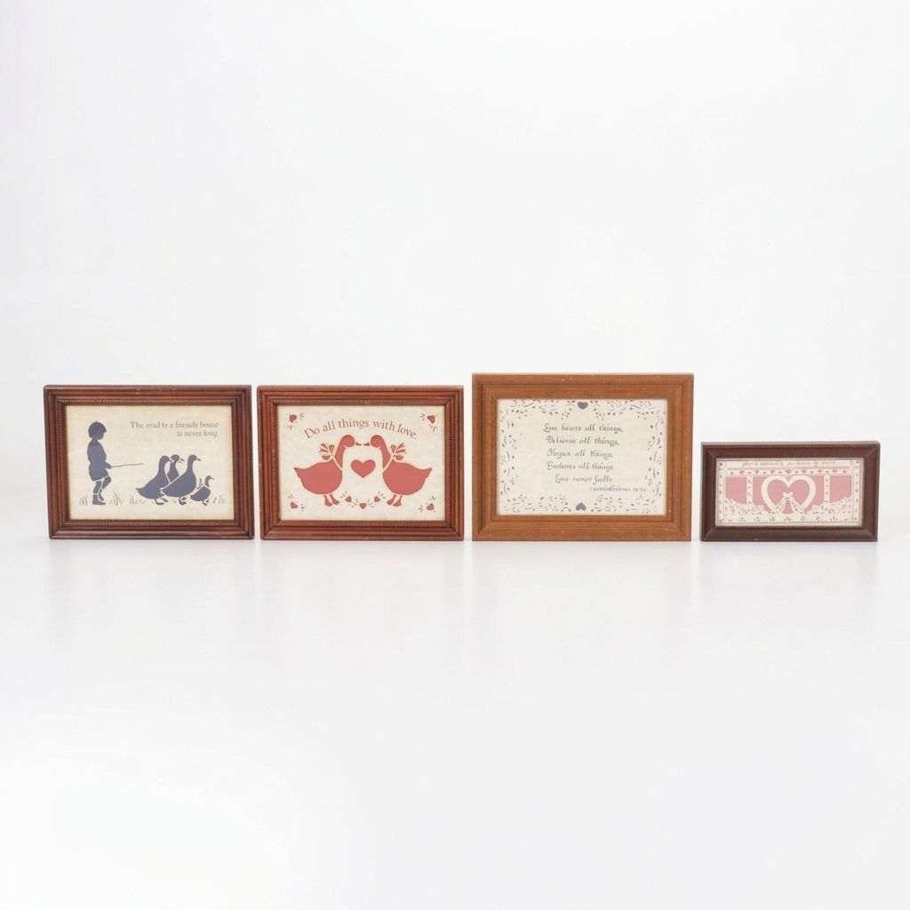 Framed "Scherenschnitte" Papercut Folk Art and More