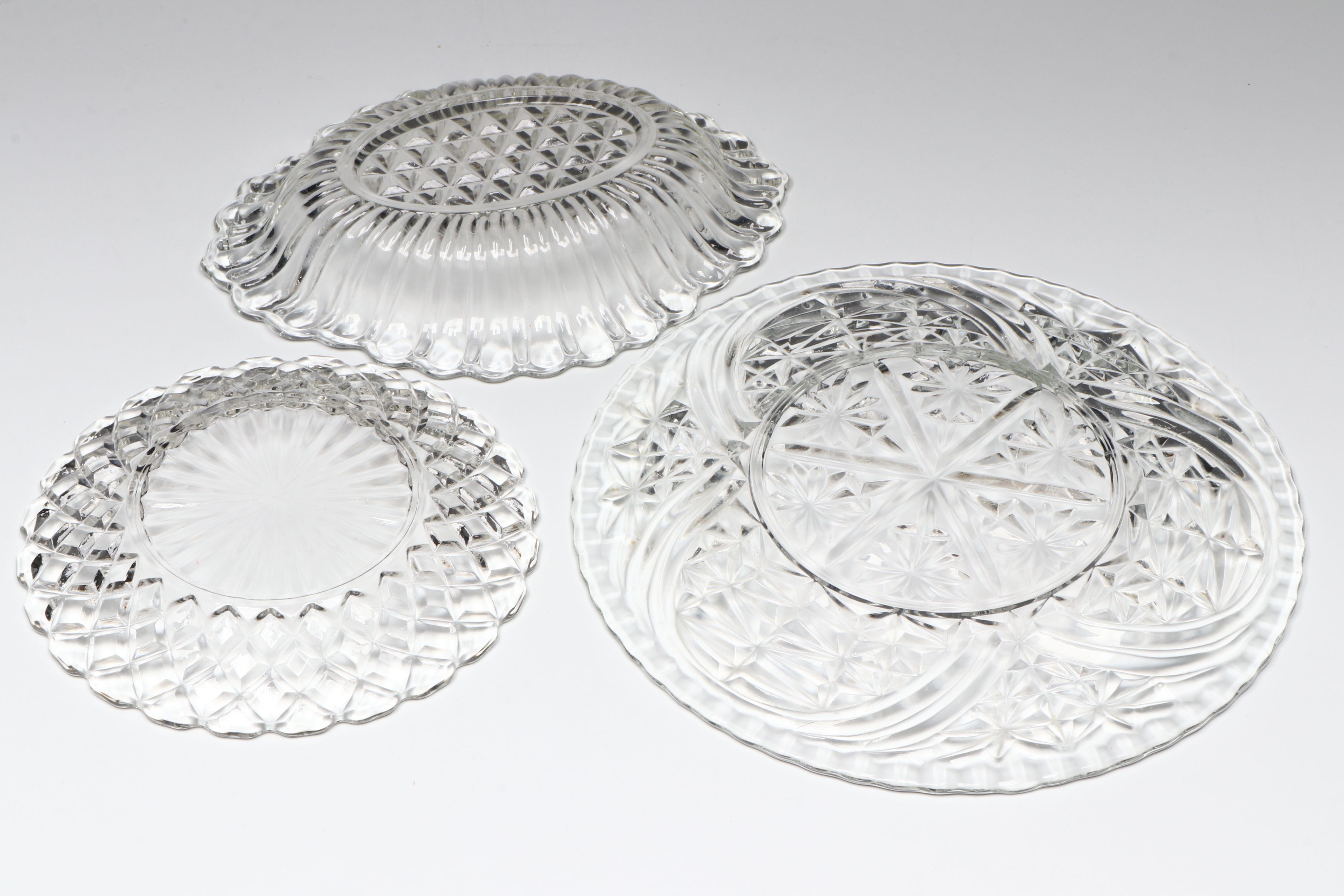 Gorham "Lotus" Crystal Creamer with Anchor Hocking, Federal and Other Serveware