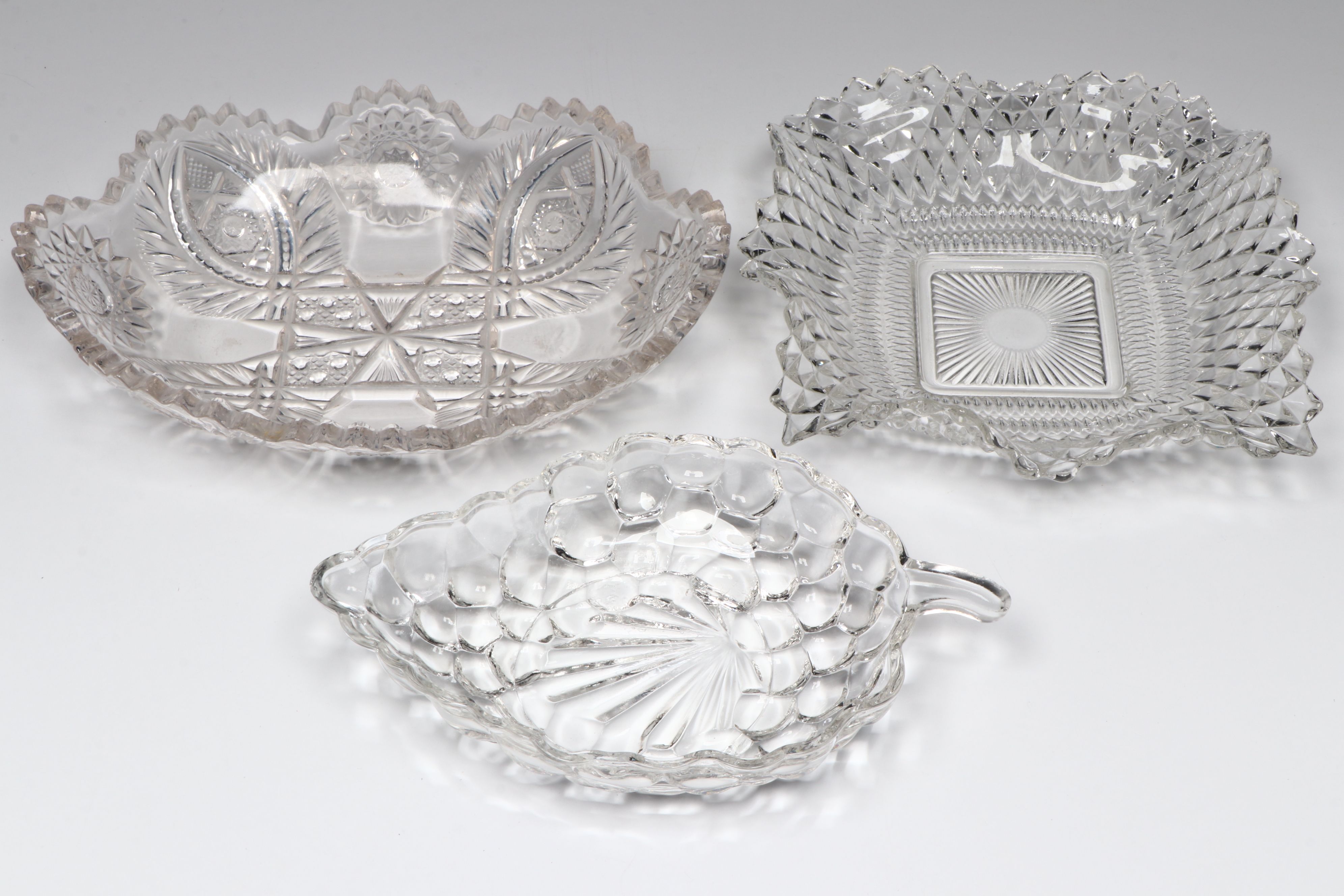 Gorham "Lotus" Crystal Creamer with Anchor Hocking, Federal and Other Serveware