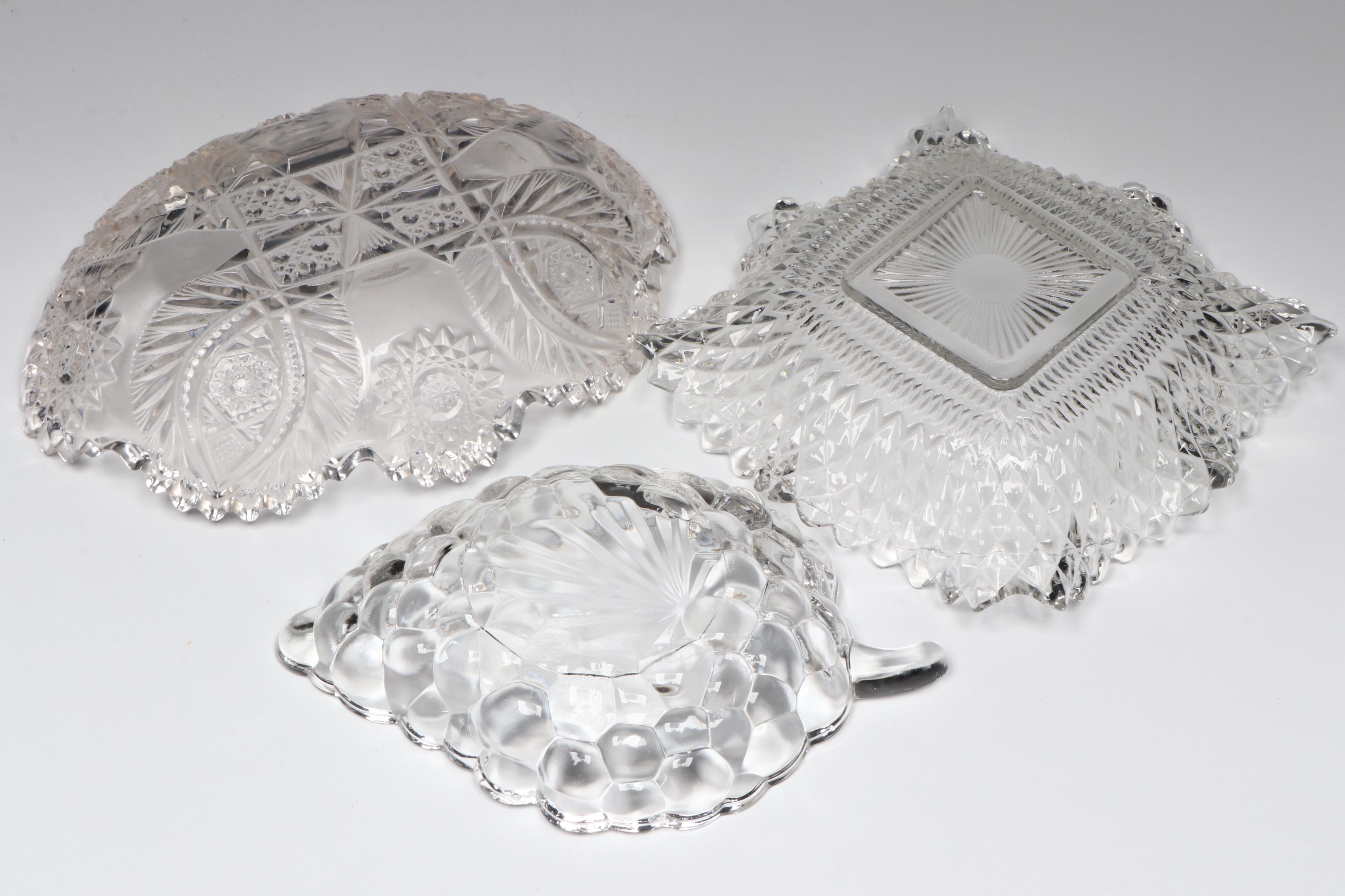 Gorham "Lotus" Crystal Creamer with Anchor Hocking, Federal and Other Serveware