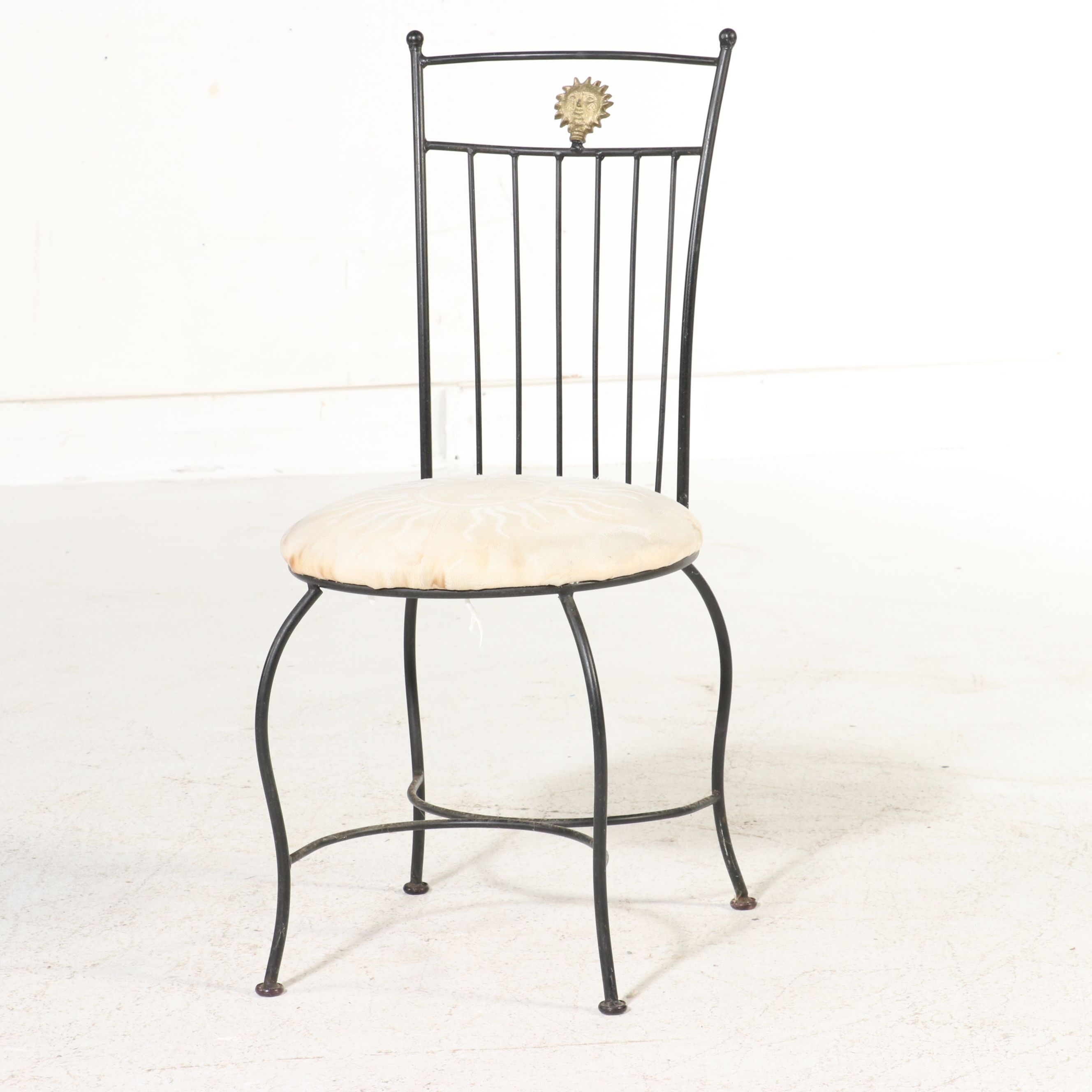 Mid Century Modern Style Celestial Themed Wrought Iron Bistro Set