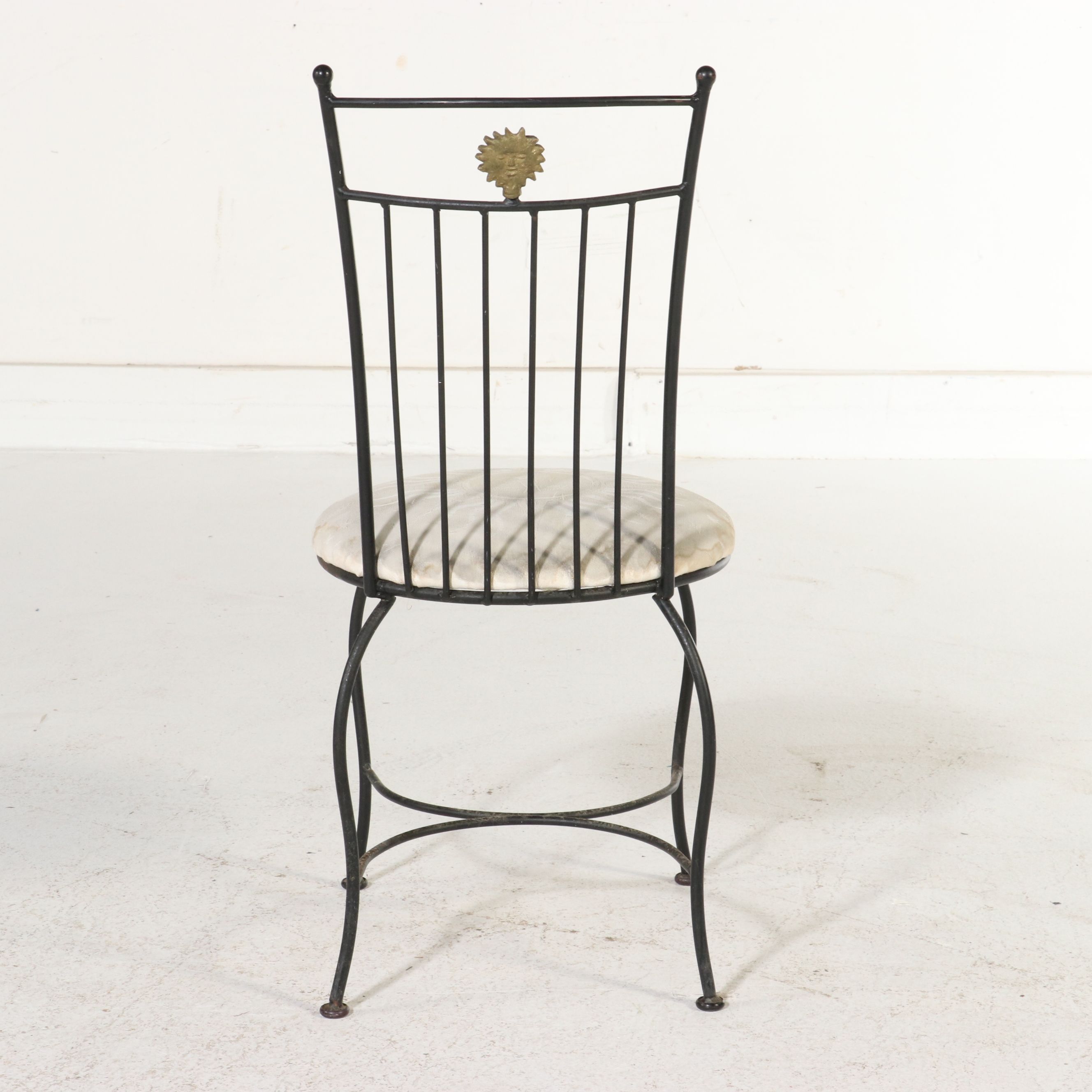 Mid Century Modern Style Celestial Themed Wrought Iron Bistro Set