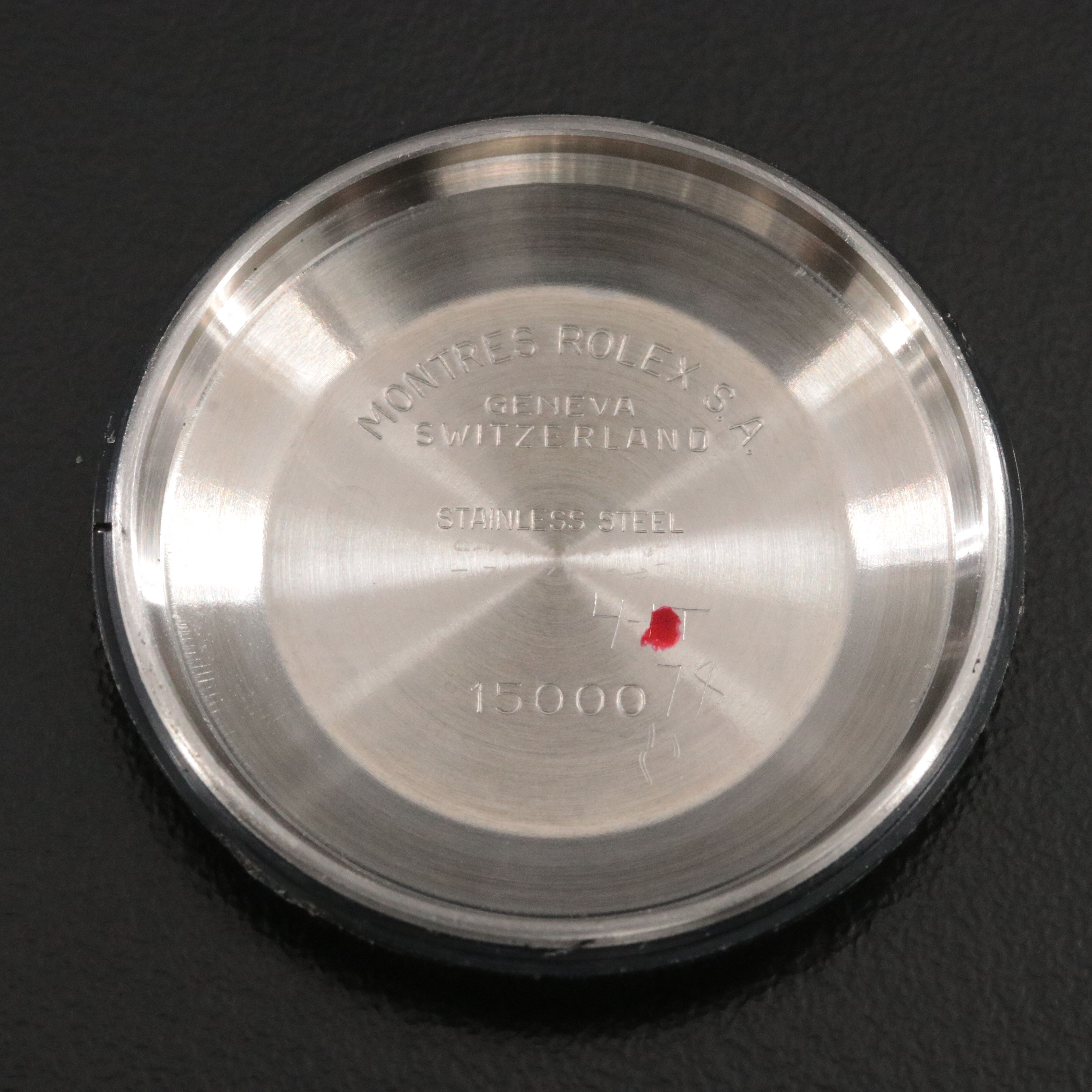 1981 Rolex Engine Turned Bezel 18K & Steel Jubilee Date Watch Model 15053