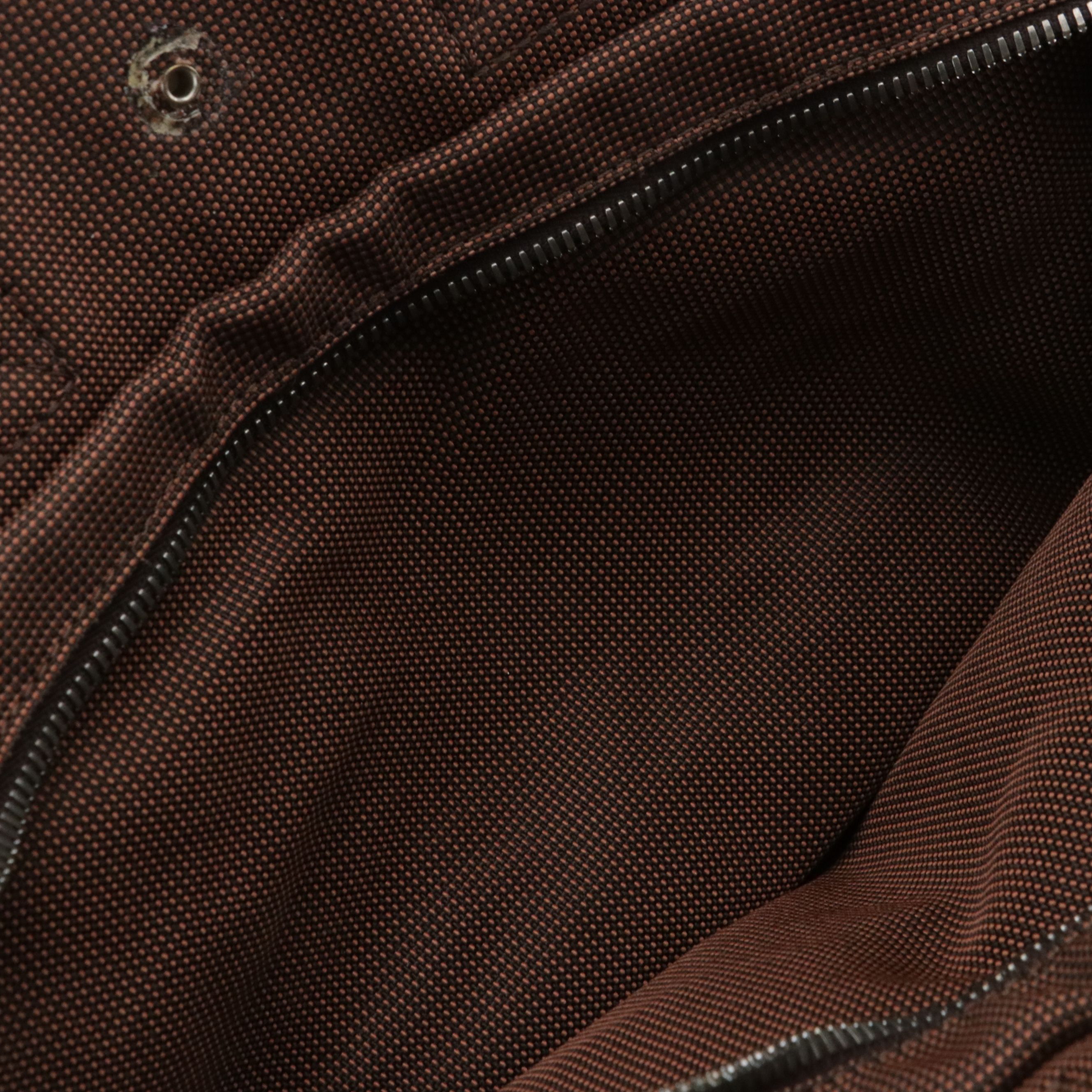 Hermès Herline Fourre-Tout PM Zip Tote in Brown Nylon Canvas