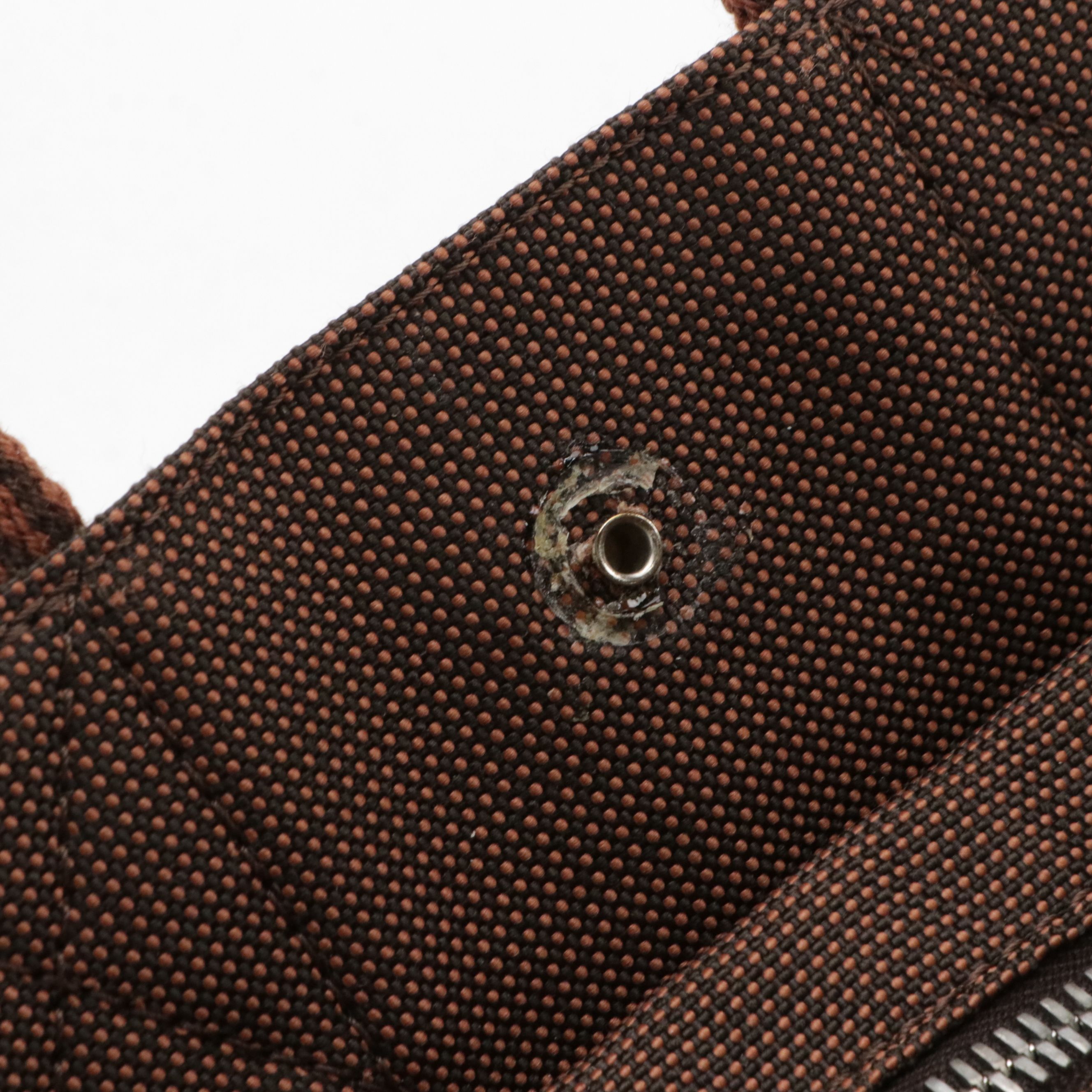 Hermès Herline Fourre-Tout PM Zip Tote in Brown Nylon Canvas