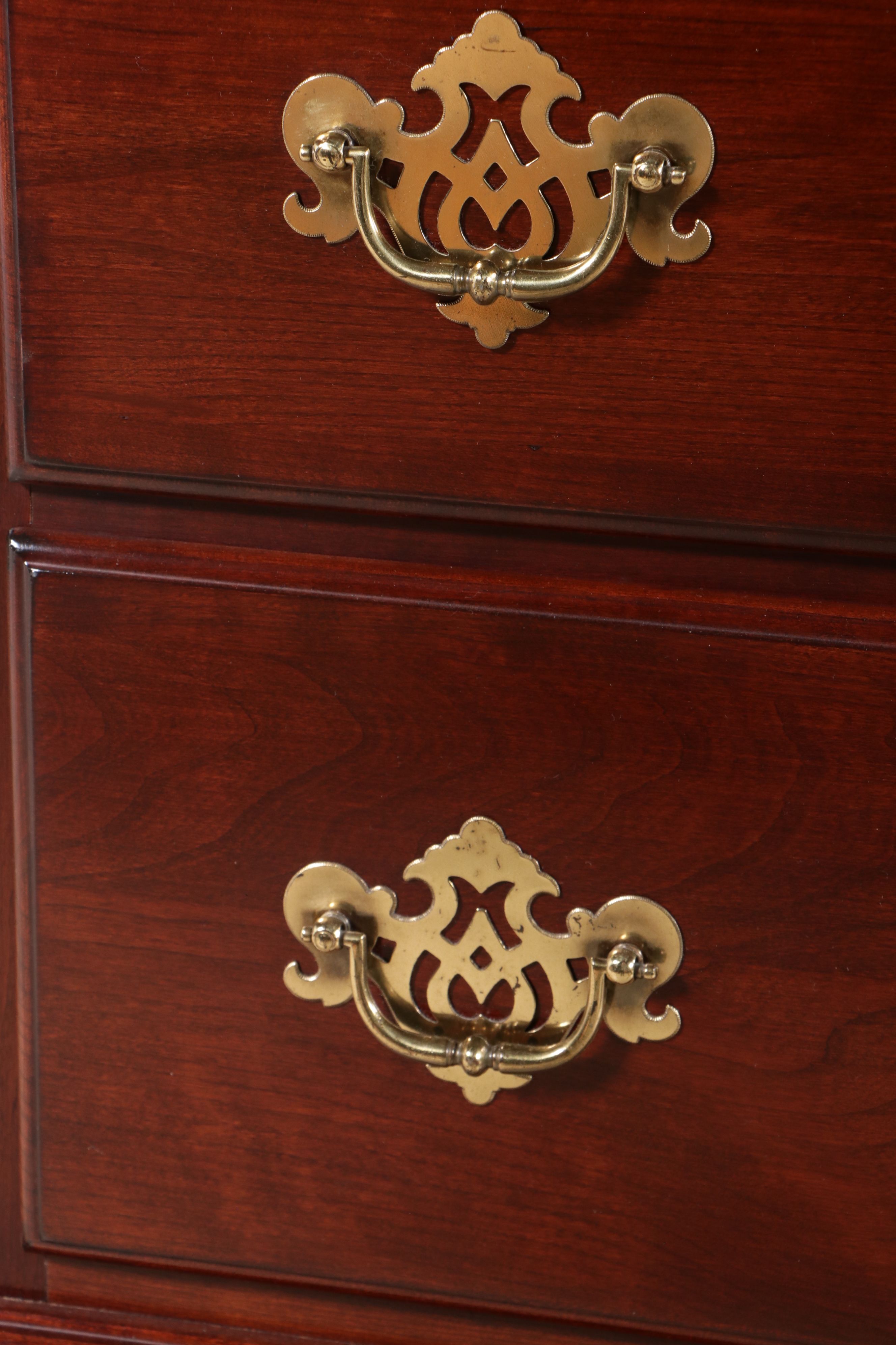 Knob Creek Chippendale Style Mahogany Finish Tall Chest of Drawers