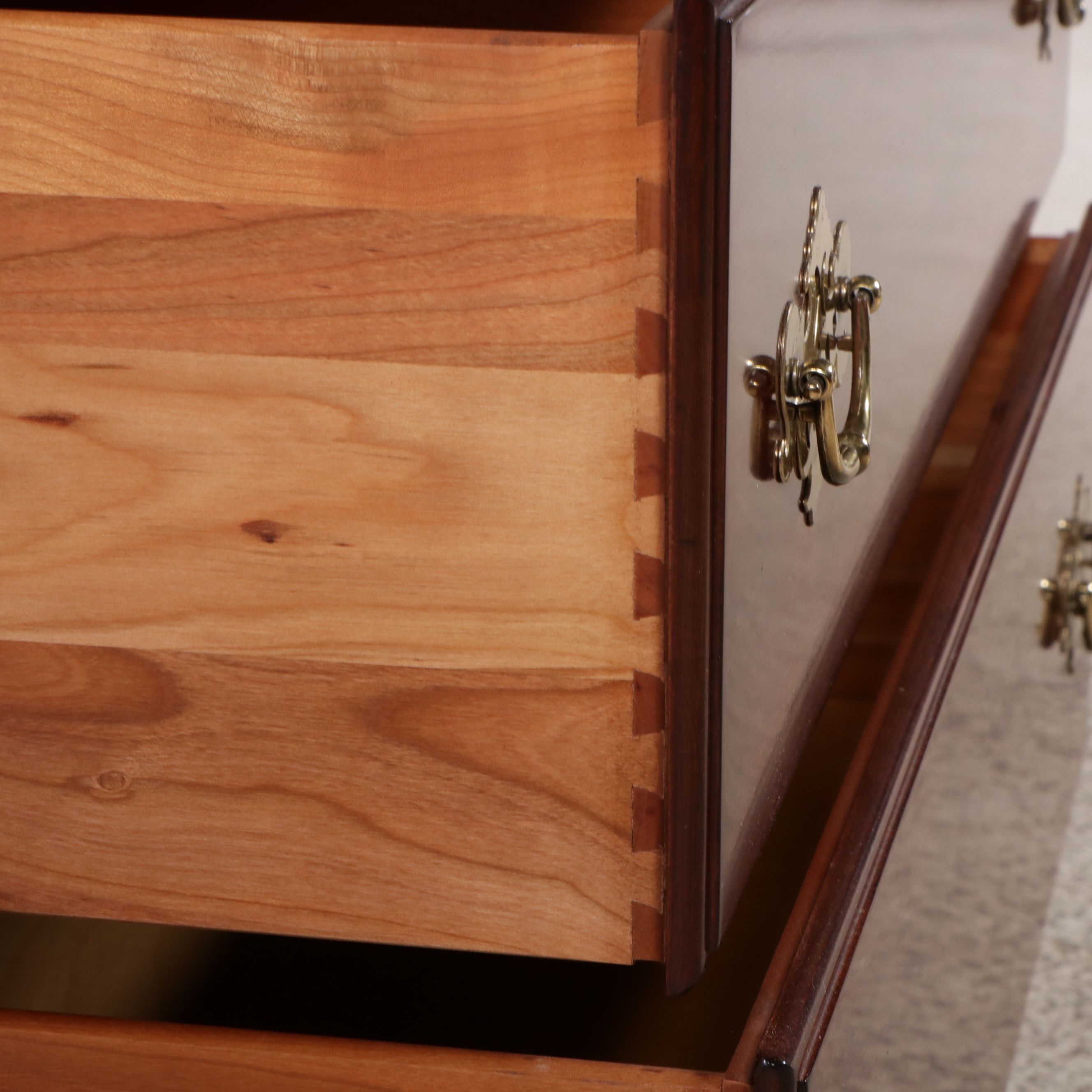 Knob Creek Chippendale Style Mahogany Finish Tall Chest of Drawers