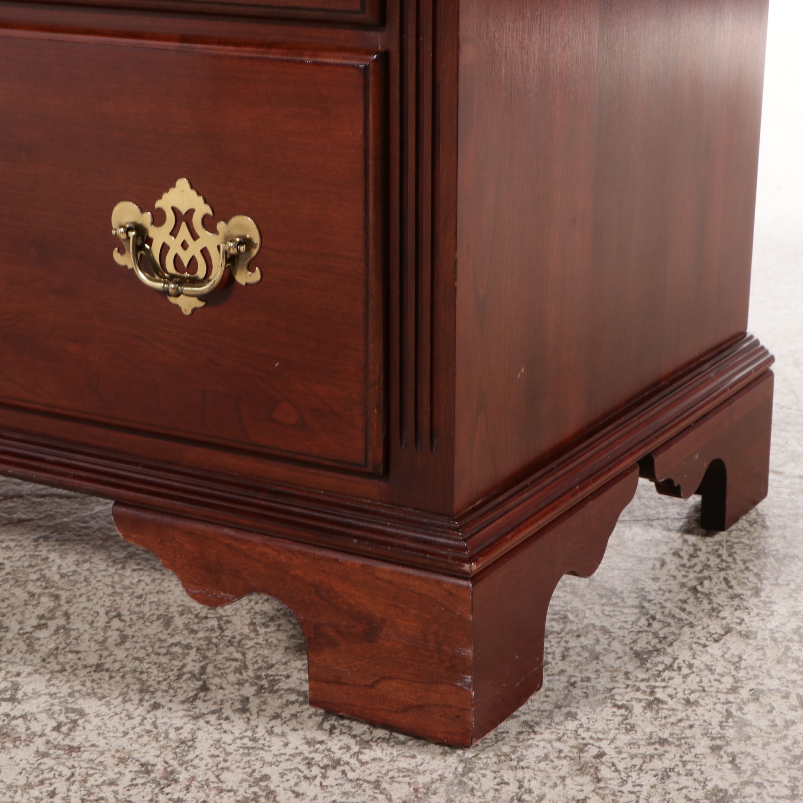 Knob Creek Chippendale Style Mahogany Finish Tall Chest of Drawers