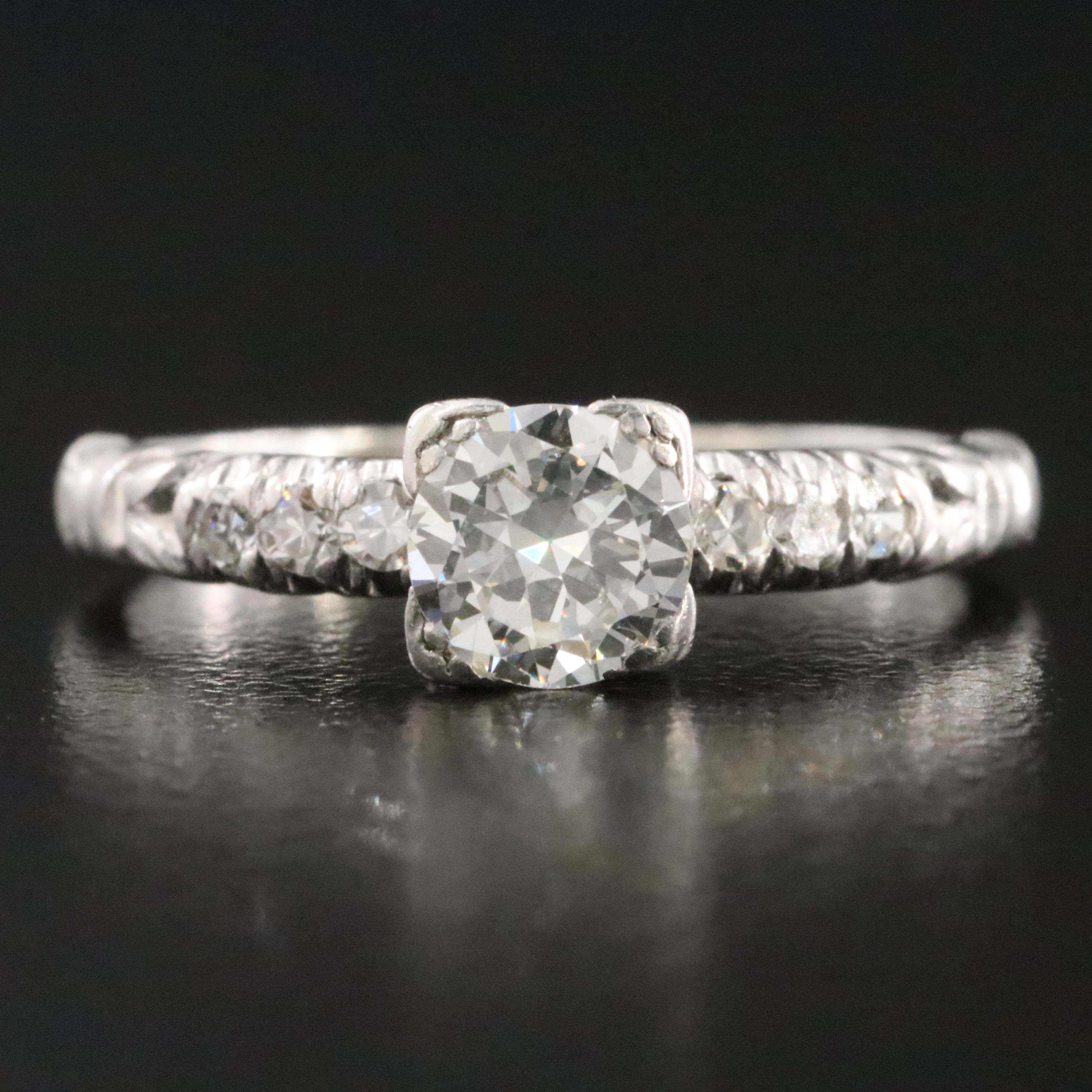 Platinum 0.63 CTW Diamond Ring