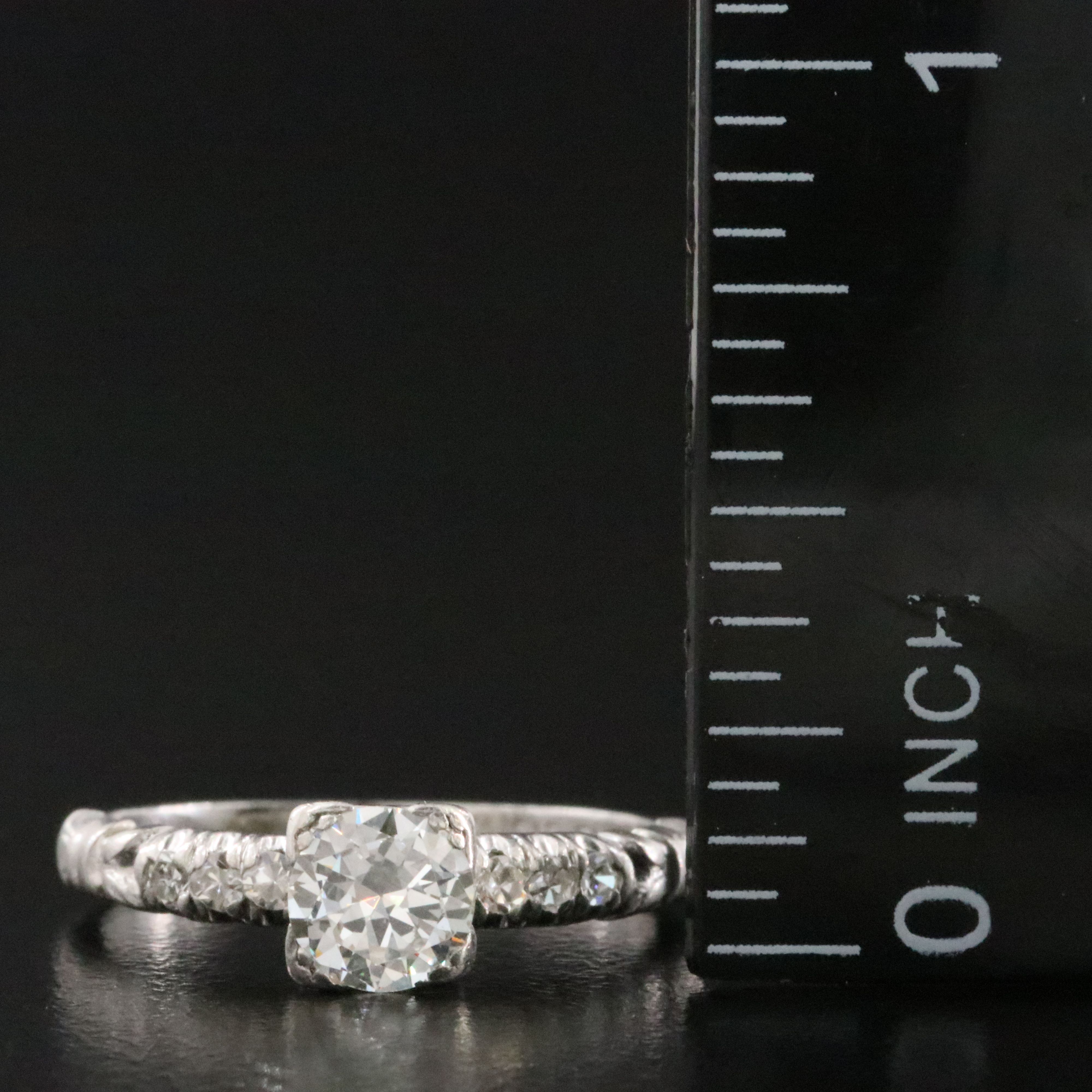Platinum 0.63 CTW Diamond Ring