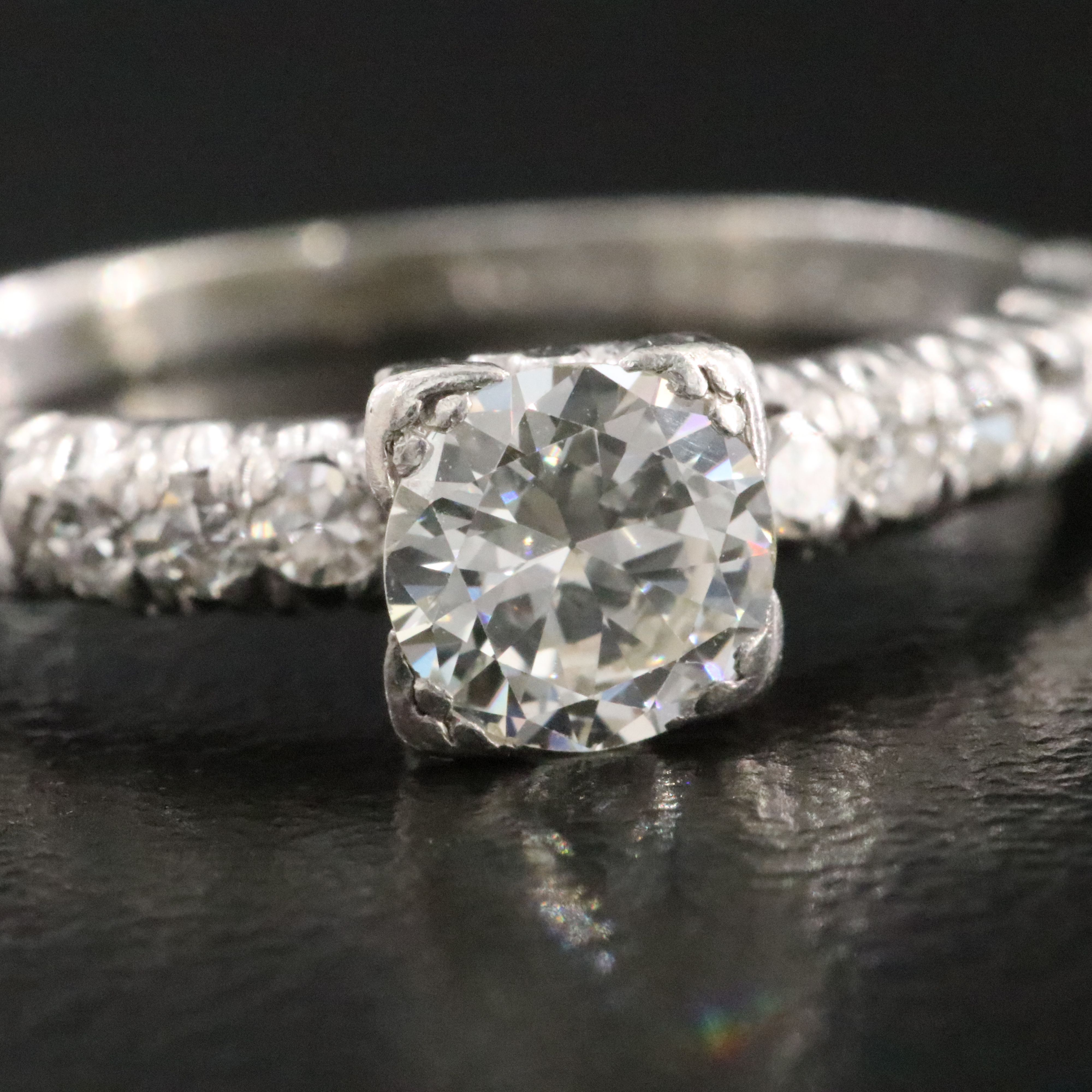 Platinum 0.63 CTW Diamond Ring