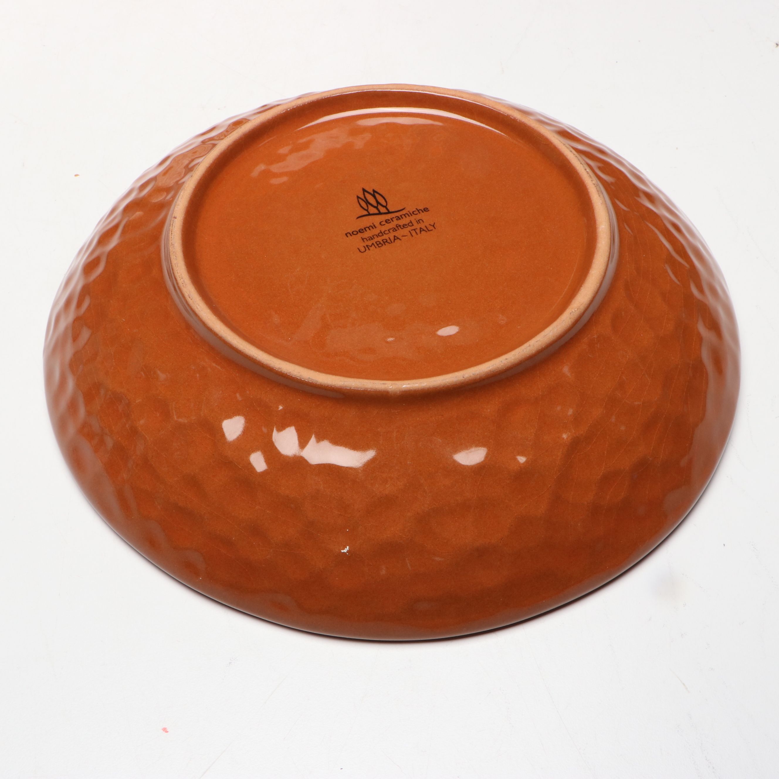 Noemi Italian Dimpled Ceramic Sunflower Platter and Bowl
