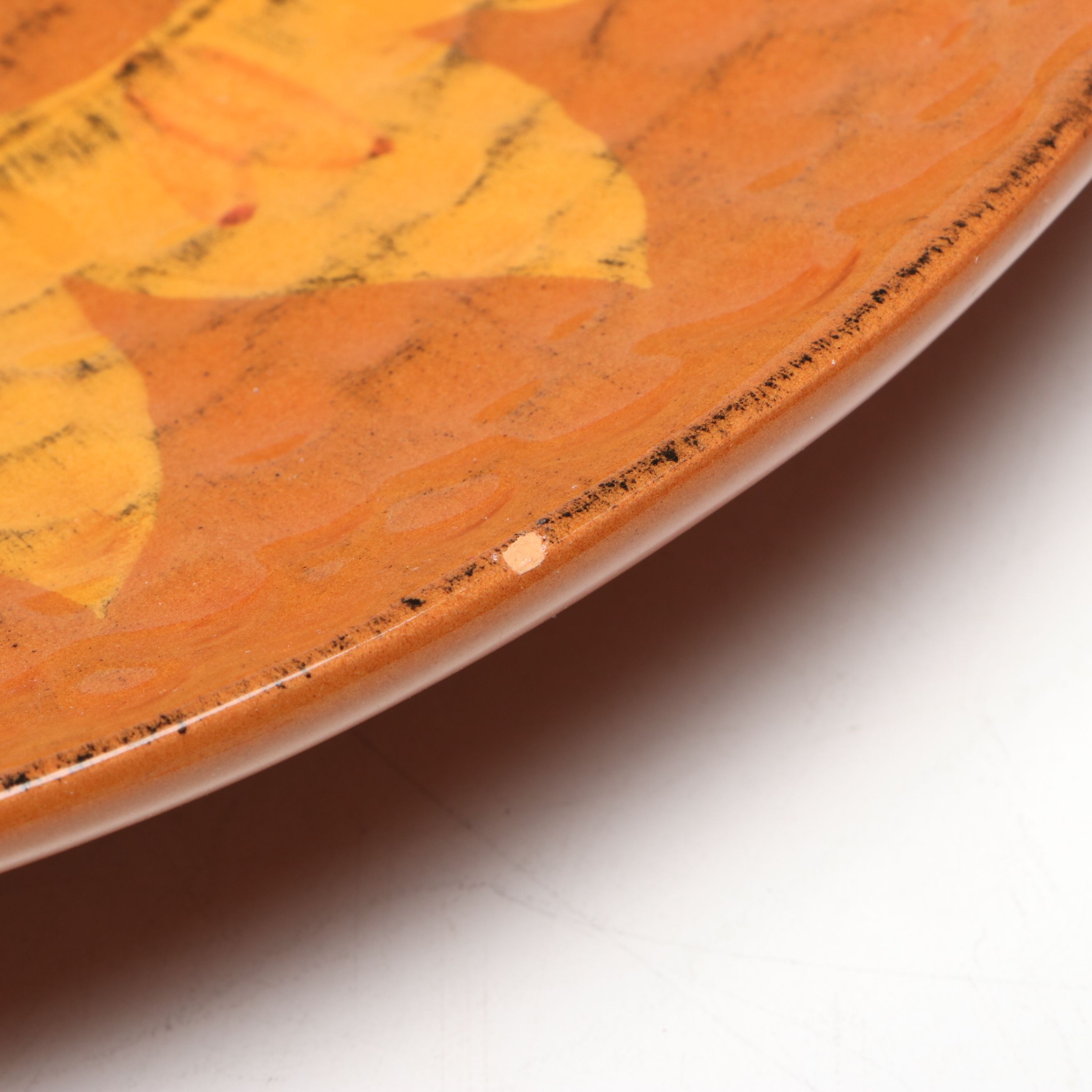 Noemi Italian Dimpled Ceramic Sunflower Platter and Bowl