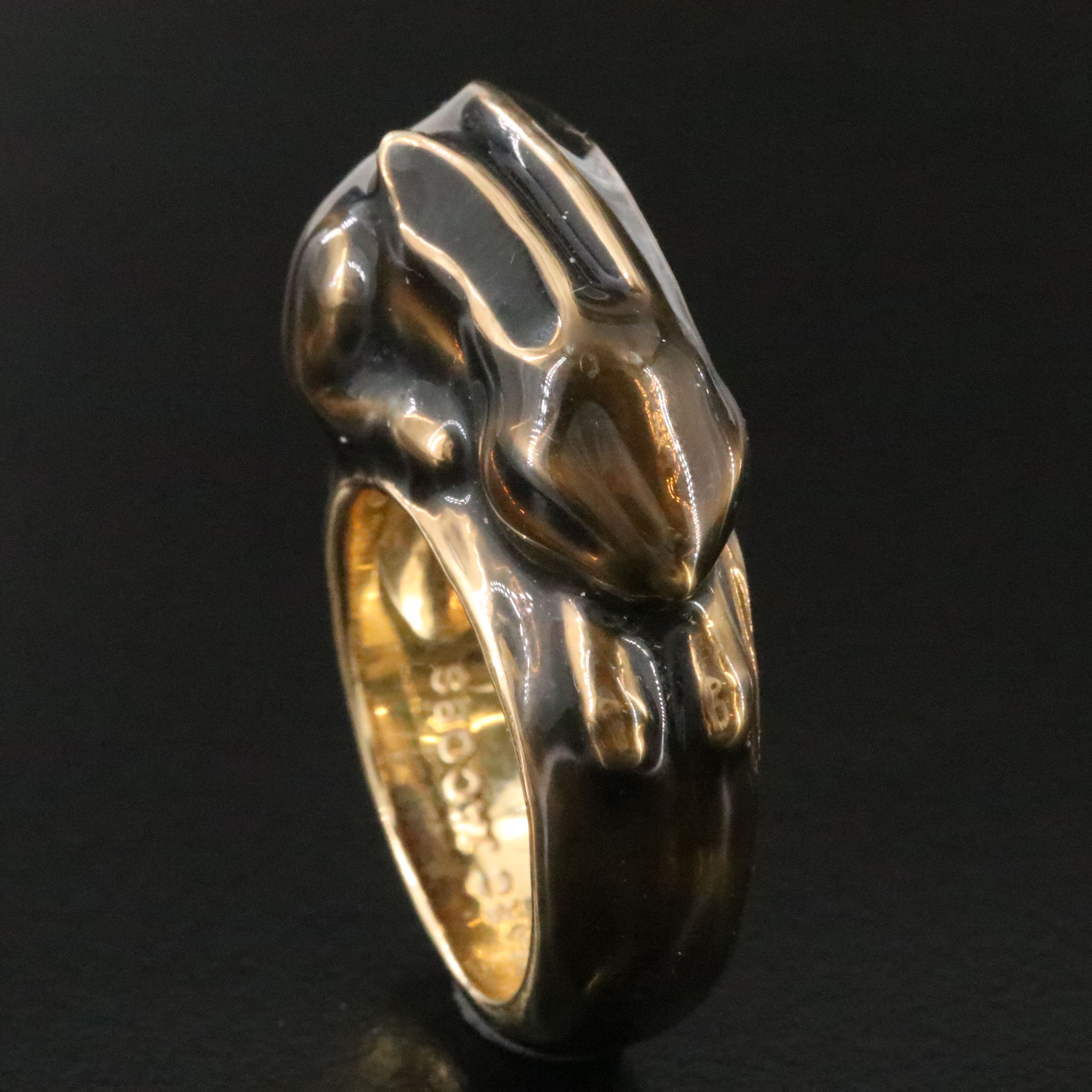 Marc by Marc Jacobs Brown Resin Rabbit Ring