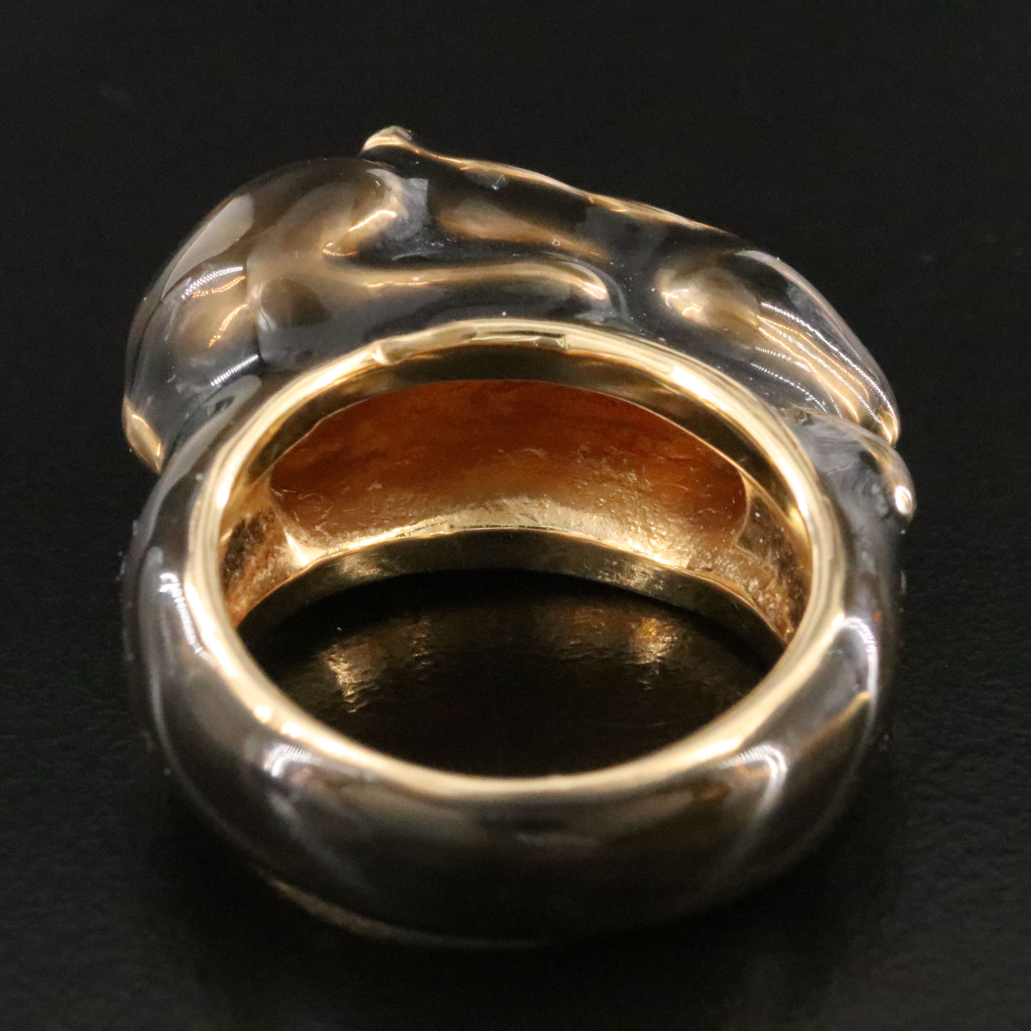 Marc by Marc Jacobs Brown Resin Rabbit Ring