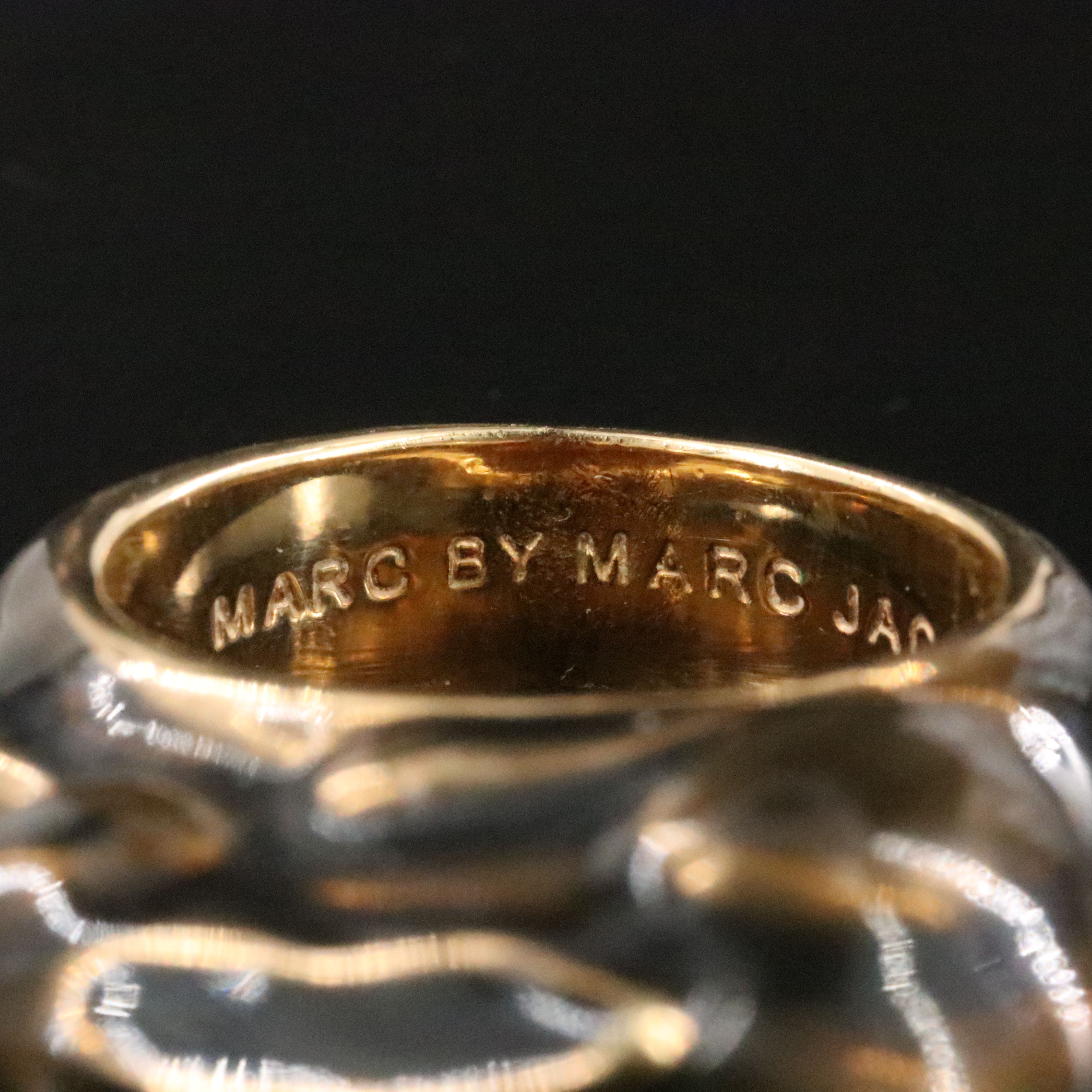 Marc by Marc Jacobs Brown Resin Rabbit Ring