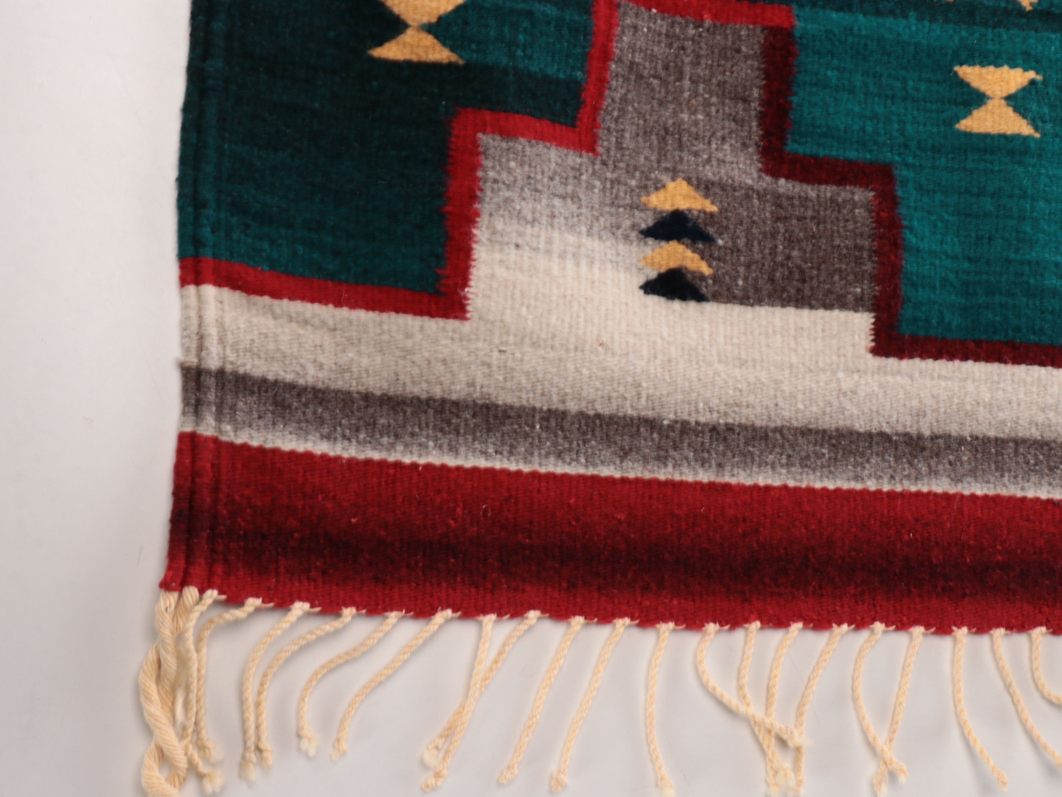 2'7 x 5'9 Handwoven Southwestern Style Accent Rug, and Heartline Bear Pillow