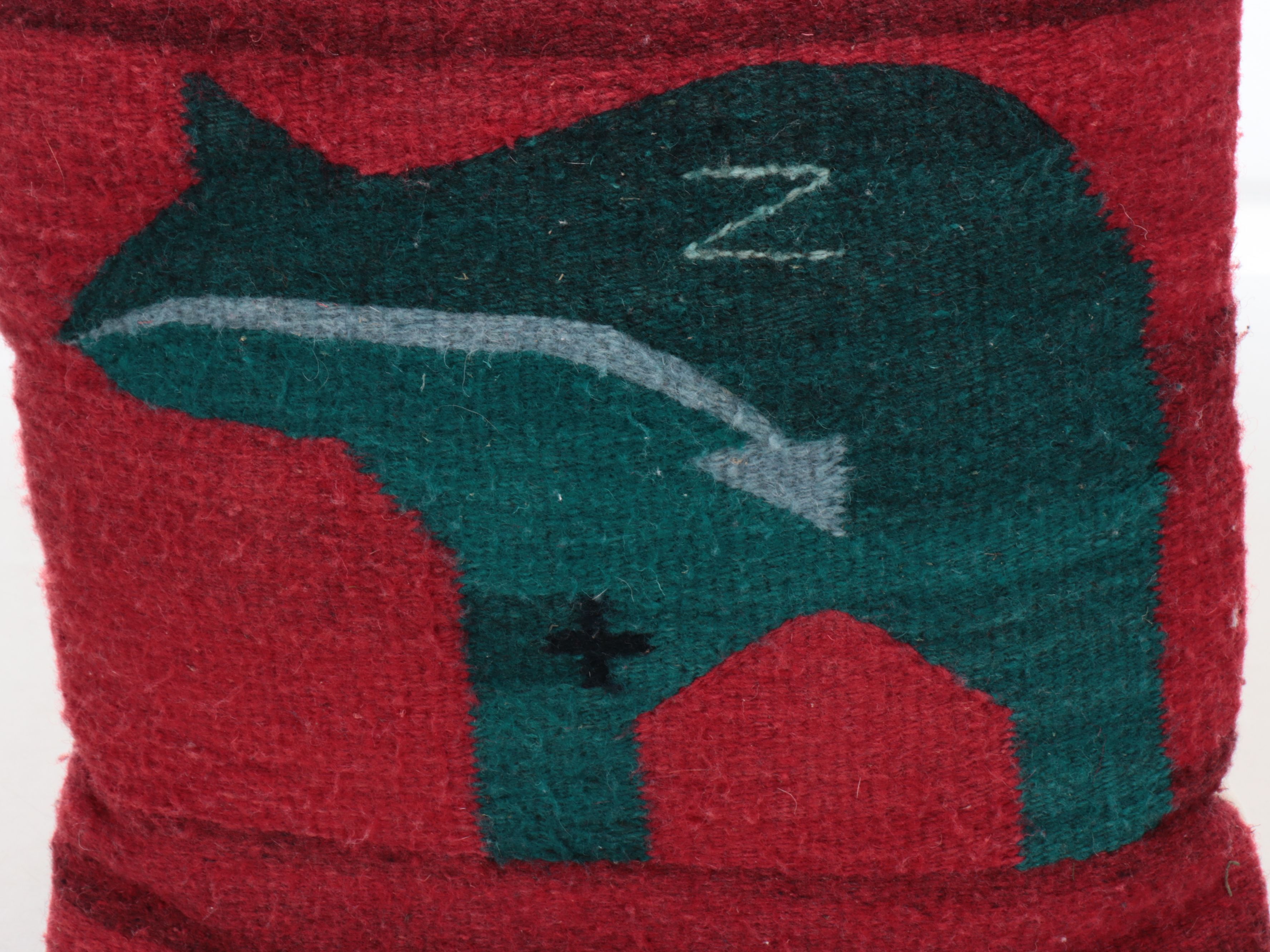 2'7 x 5'9 Handwoven Southwestern Style Accent Rug, and Heartline Bear Pillow