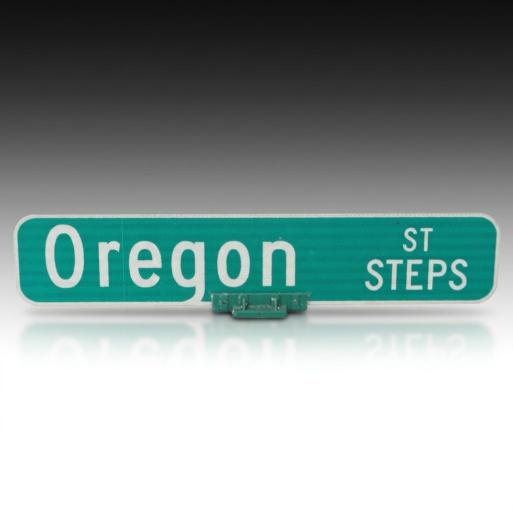 Cincinnati "Oregon Street" Reflective Sign