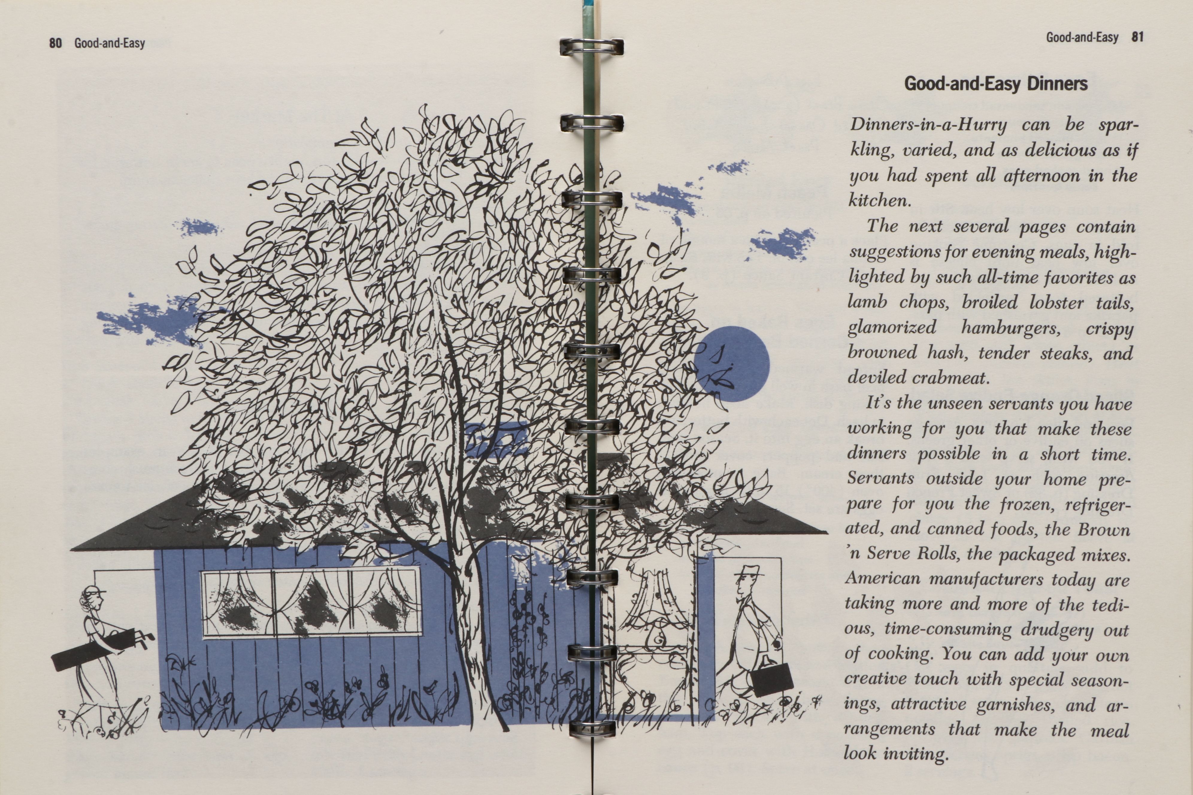 Charley Harper Illustrated First Edition "Betty Crocker's Dinner for Two," 1958